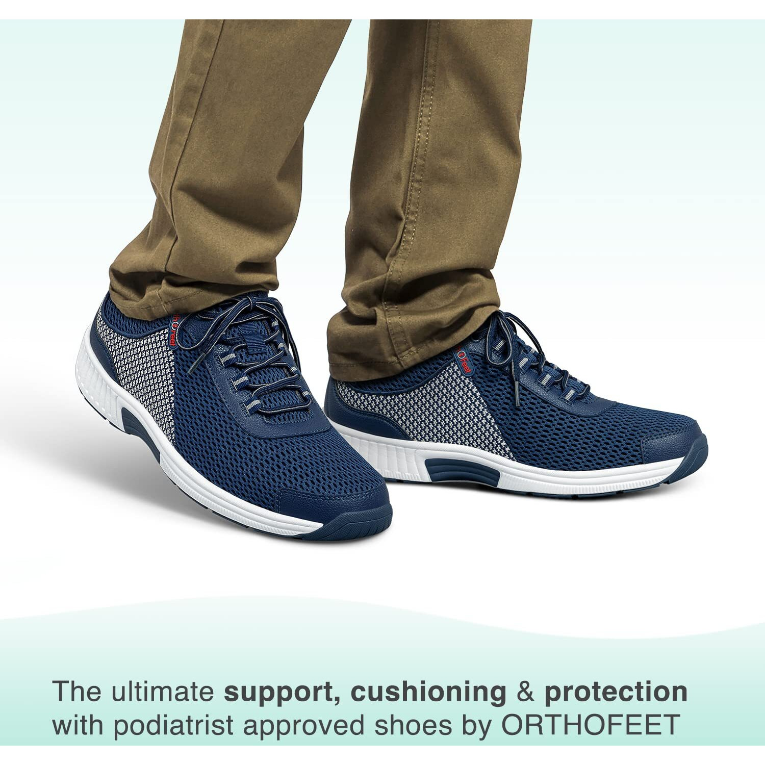 Innovative Plantar Fasciitis Shoes For Men - Ideal For Heel Pain Relief. Therapeutic Walking Shoes With Arch Support  Arch Booster  Cushioning Ergonomic Sole & Extended Widths - Edgewater By Orthofeet