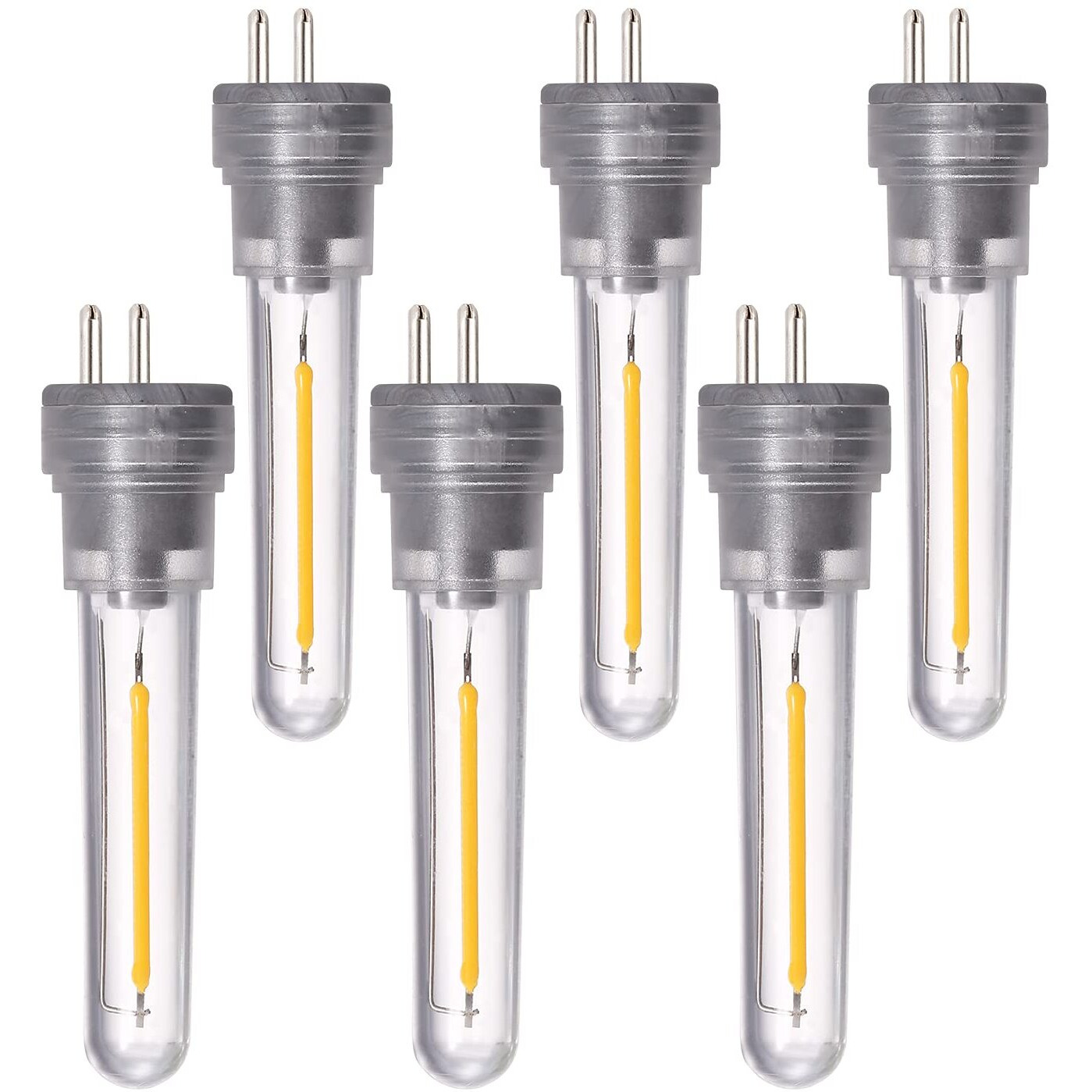 Dge S14 Replacement Led Bulb 6 Pack Replacement String Light Bulbs 1.5 Watt Led Replacement Light Bulb  Shatter-Proof And Waterproof Ip65.