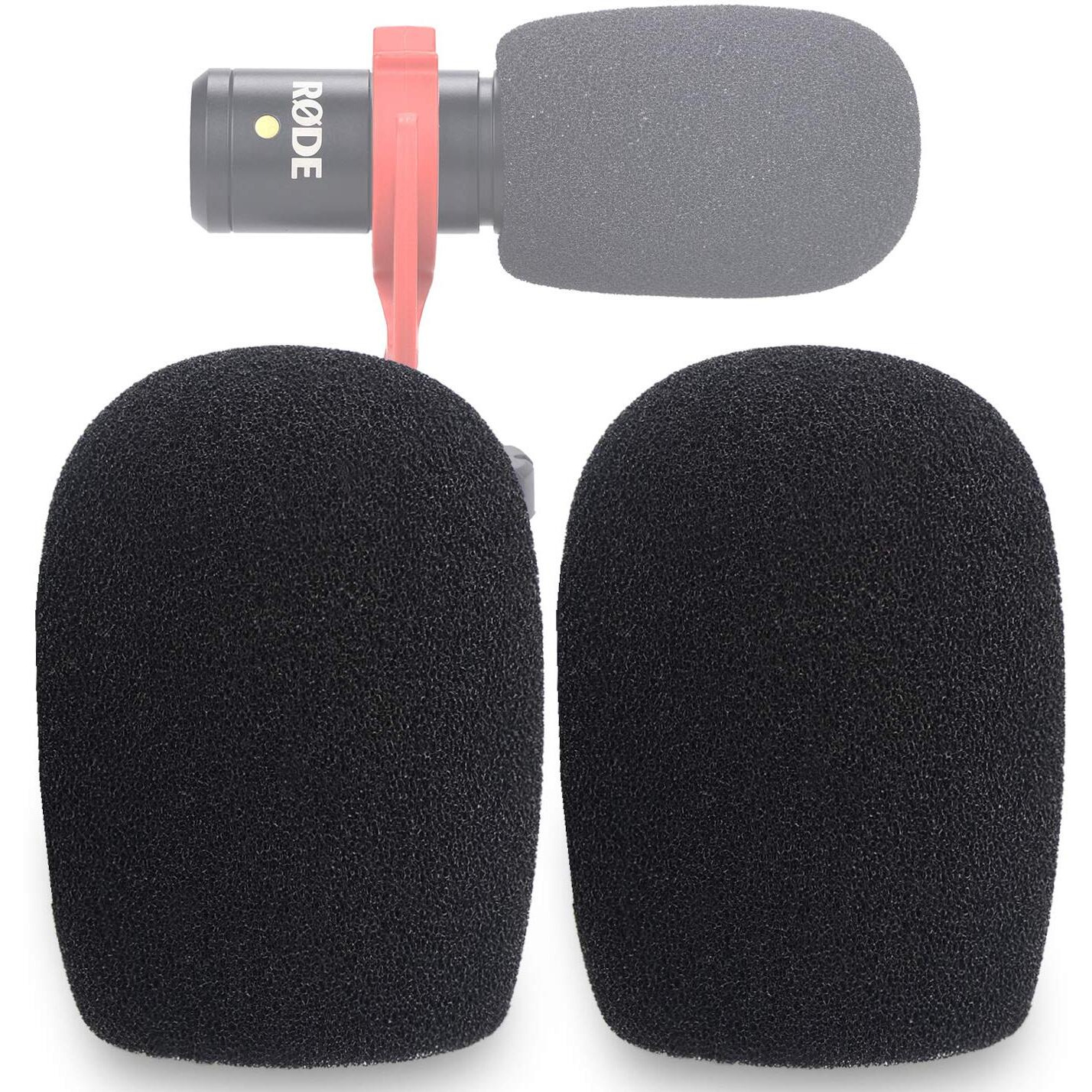 Sunmon Videomicro Windscreen Foam Cover  Windscreen Pop Filter For Rode Videomicro Me Mini-Shotgun Microphone (2 Pack)
