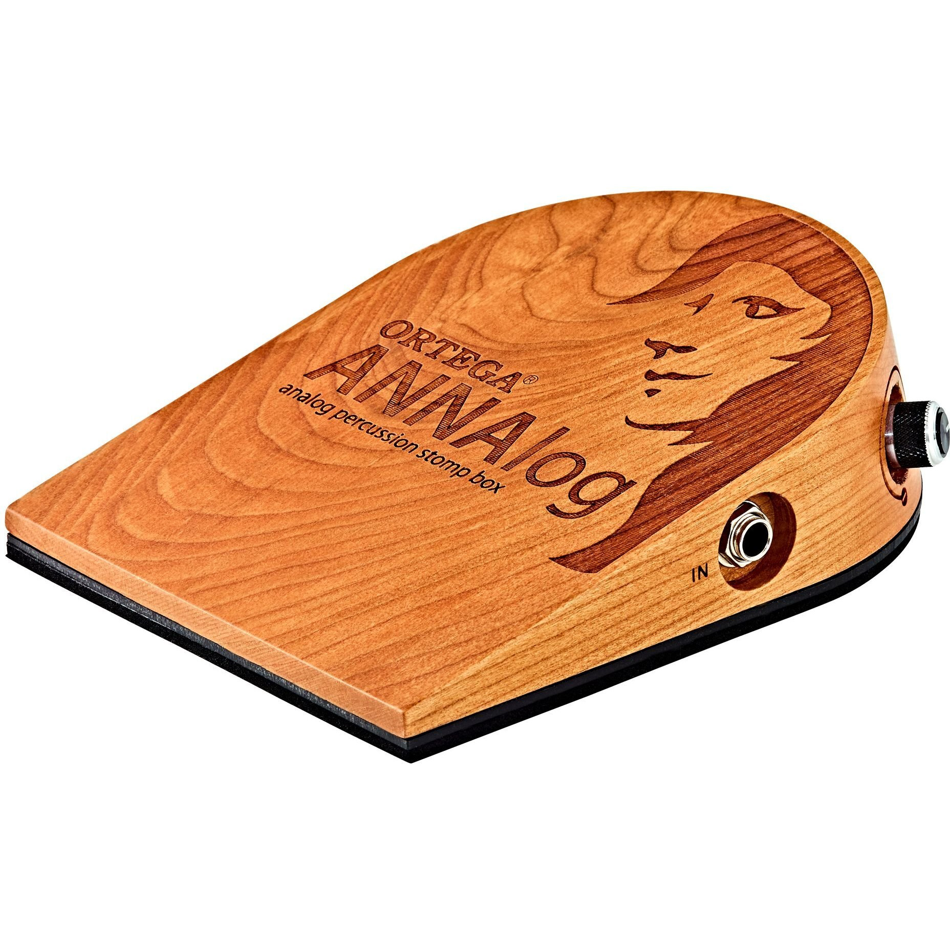 Ortega Guitars Analog Singer-Songwriter Stomp Box With Built-In Passive Piezo For Kick Sound  Natural (Annalog)