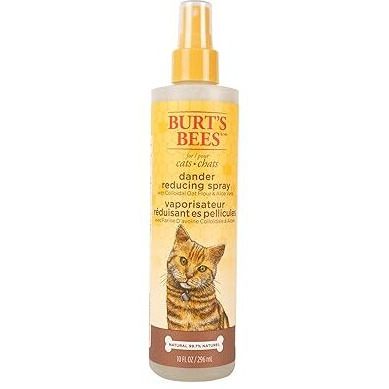 Burt's Bees For Pets Dander Reducing Cat Spray With Colloidal Oat Flour And Honey - Cat Dander Remover Gives Dry Skin Relief For Cats  Essential Kitten Supplies For Allergy Relief  10 Fl Oz