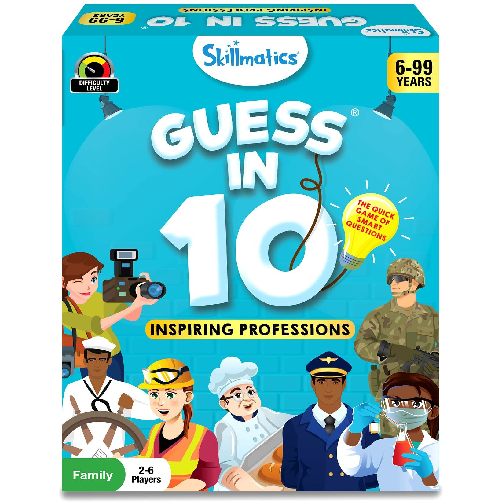 Skillmatics Card Game - Guess In 10 Inspiring Professions  Gifts For 6 Year Olds And Up  Quick Game Of Smart Questions  Fun Family Game