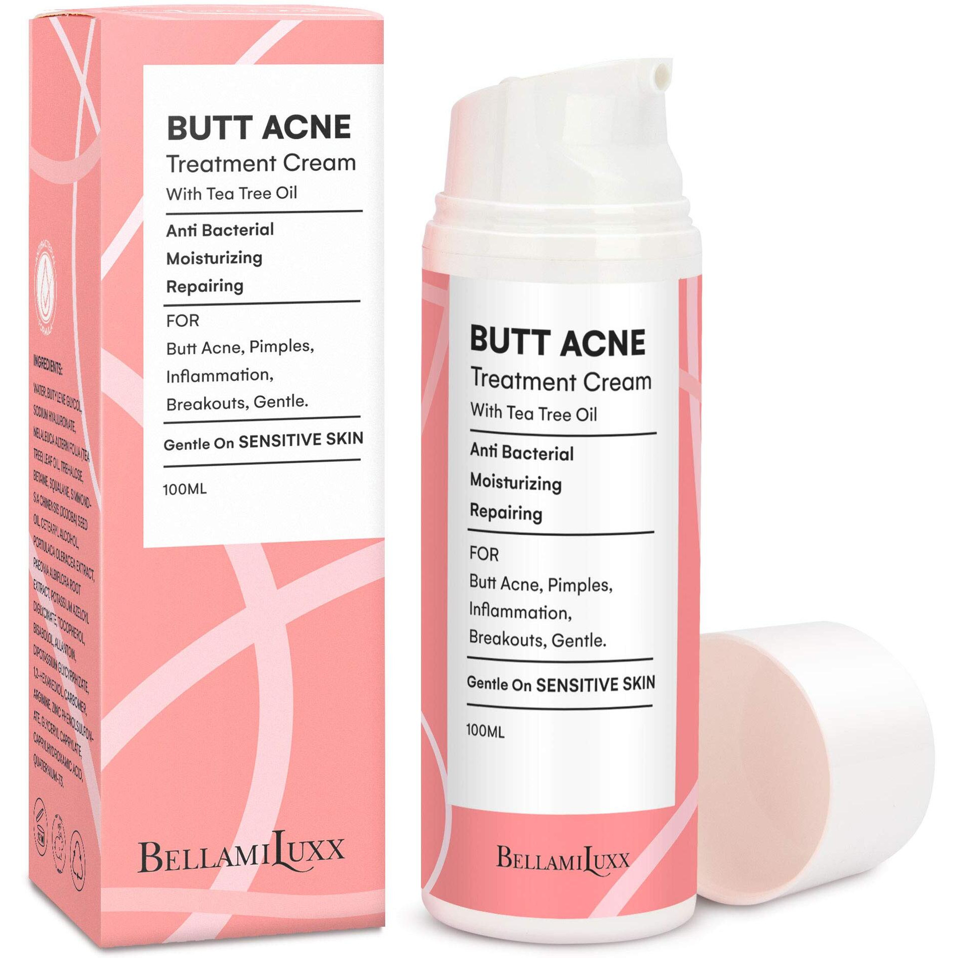 Bellamiluxx Butt Acne Clearing Lotion  Pure Plants Extracts For Reduce Acne And Pimples  Balance Skin Moisturesebum  Keep Buttocks Skin Delicate  And Smooth
