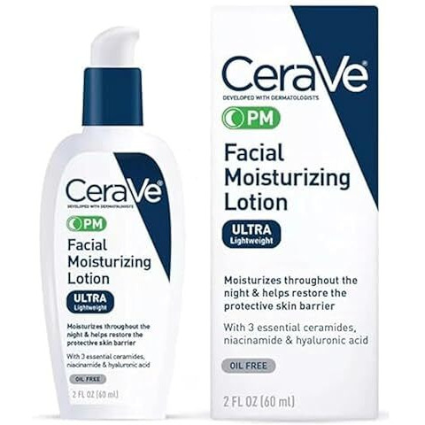 Cerave Facial Moisturizing Lotion For Nighttime  Ultra Lightweight  3 Oz  3 Ounces