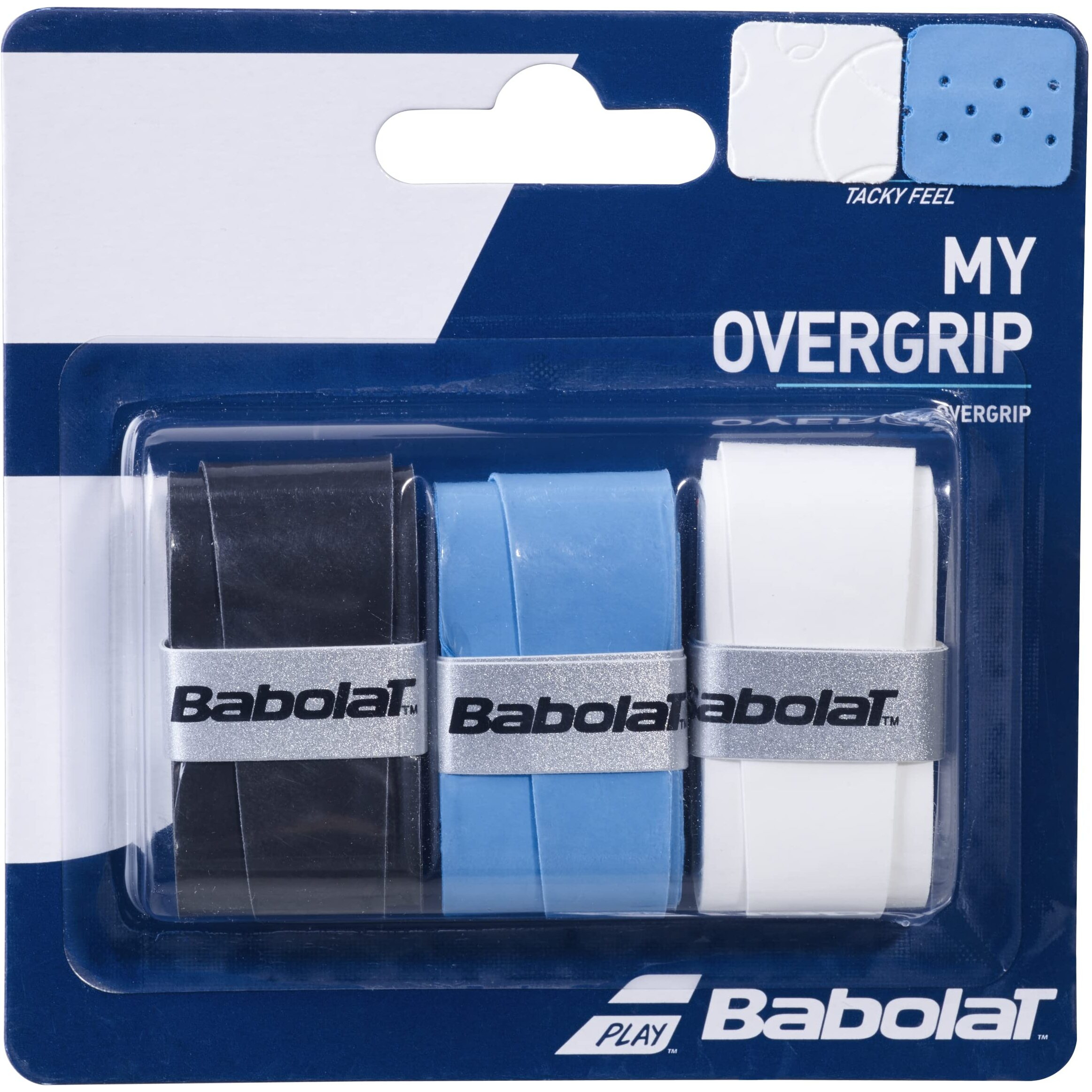 Babolat My Overgrip X3 Racket Accesories - Black - (Azul Blanco)  Uniq