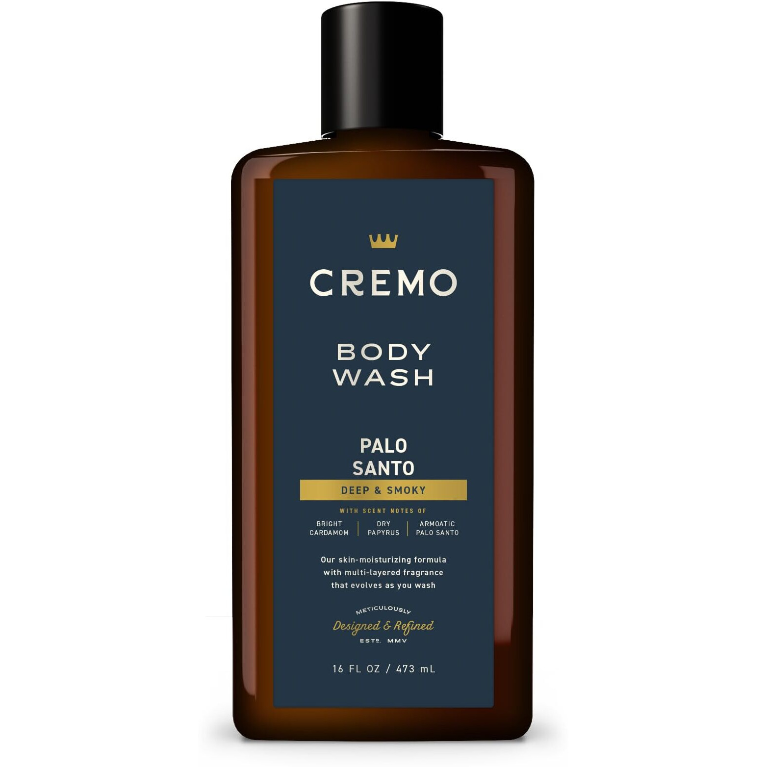 Cremo Body Wash Men  Notes Of Bright Cardamom  Dry Papyrus And Aromatic Palo Santo  16 Fl Oz
