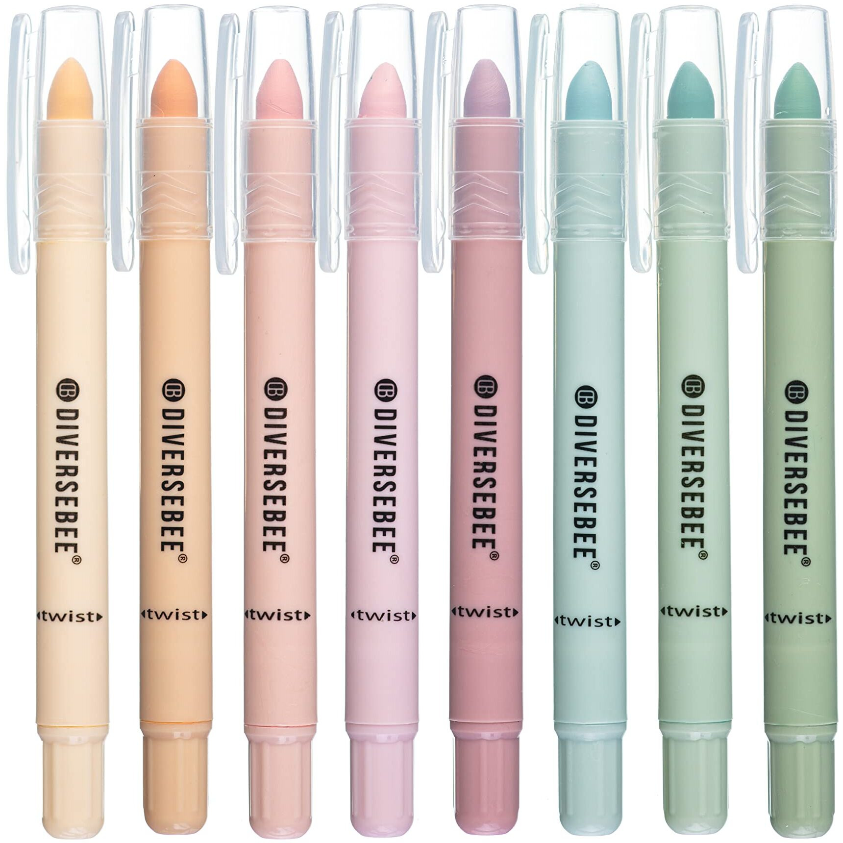 Diversebee Bible Highlighters And Pens No Bleed  8 Pack Assorted Colors Gel Highlighters Set  Cute Bible Markers Study Journaling School Supplies & Accessories (Pastel)