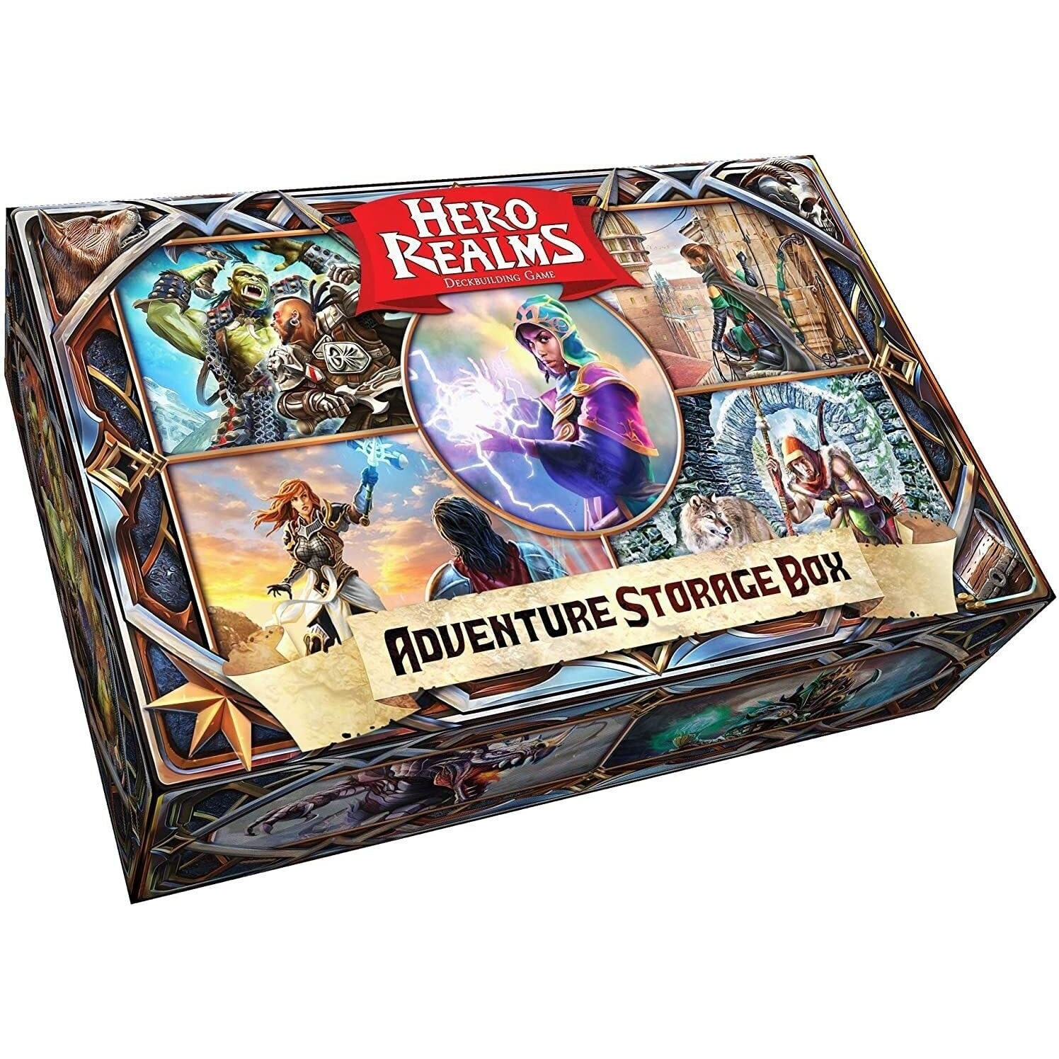 Hero Realms Adventure Storage Box - Card Deck Box - Durable And Sturdy - Compatible With Hero Realms Deck Building Game   Blue