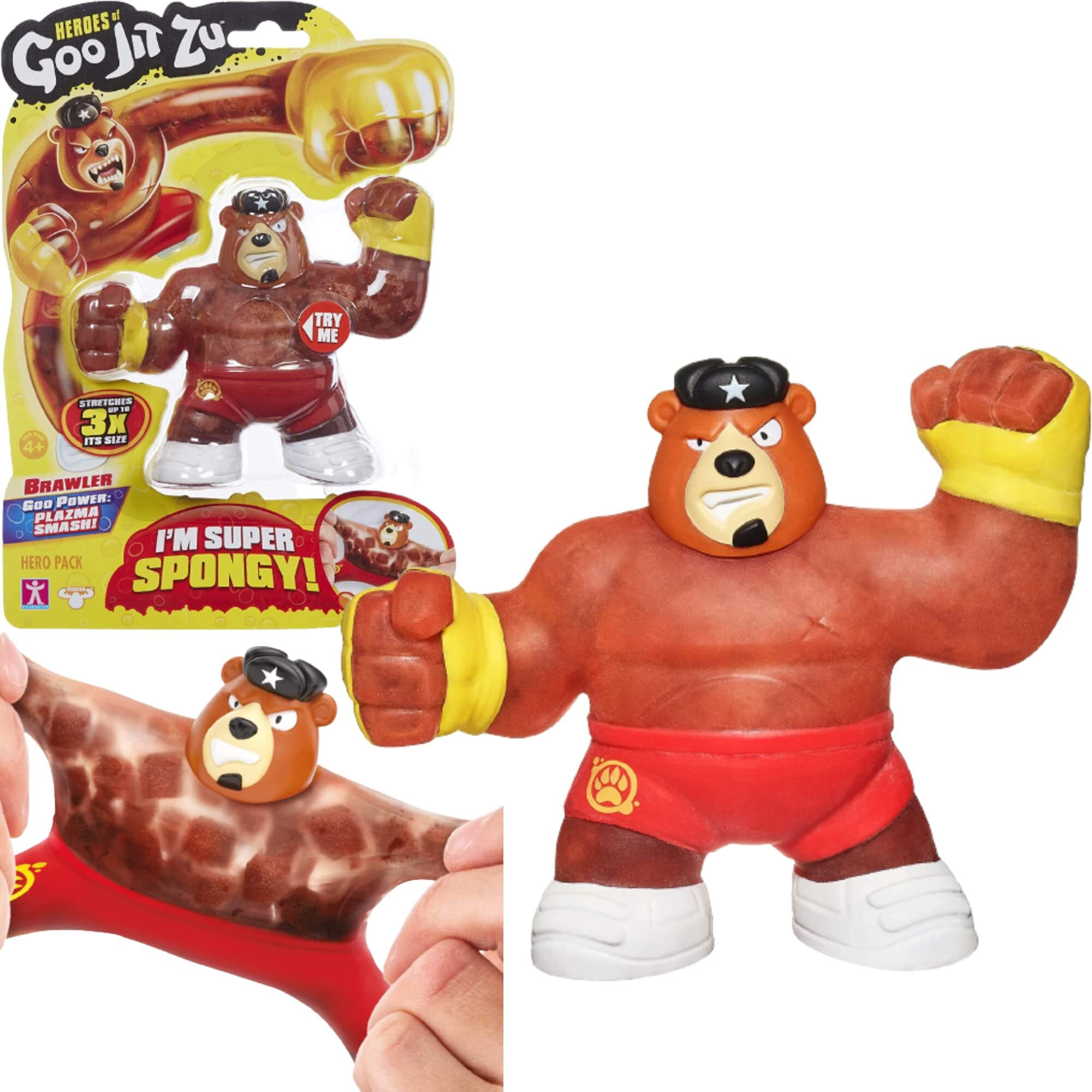 Heroes Of Goo Jit Zu - Single Spongy Bear Action Figure  Brawler  Multicolor (41031)