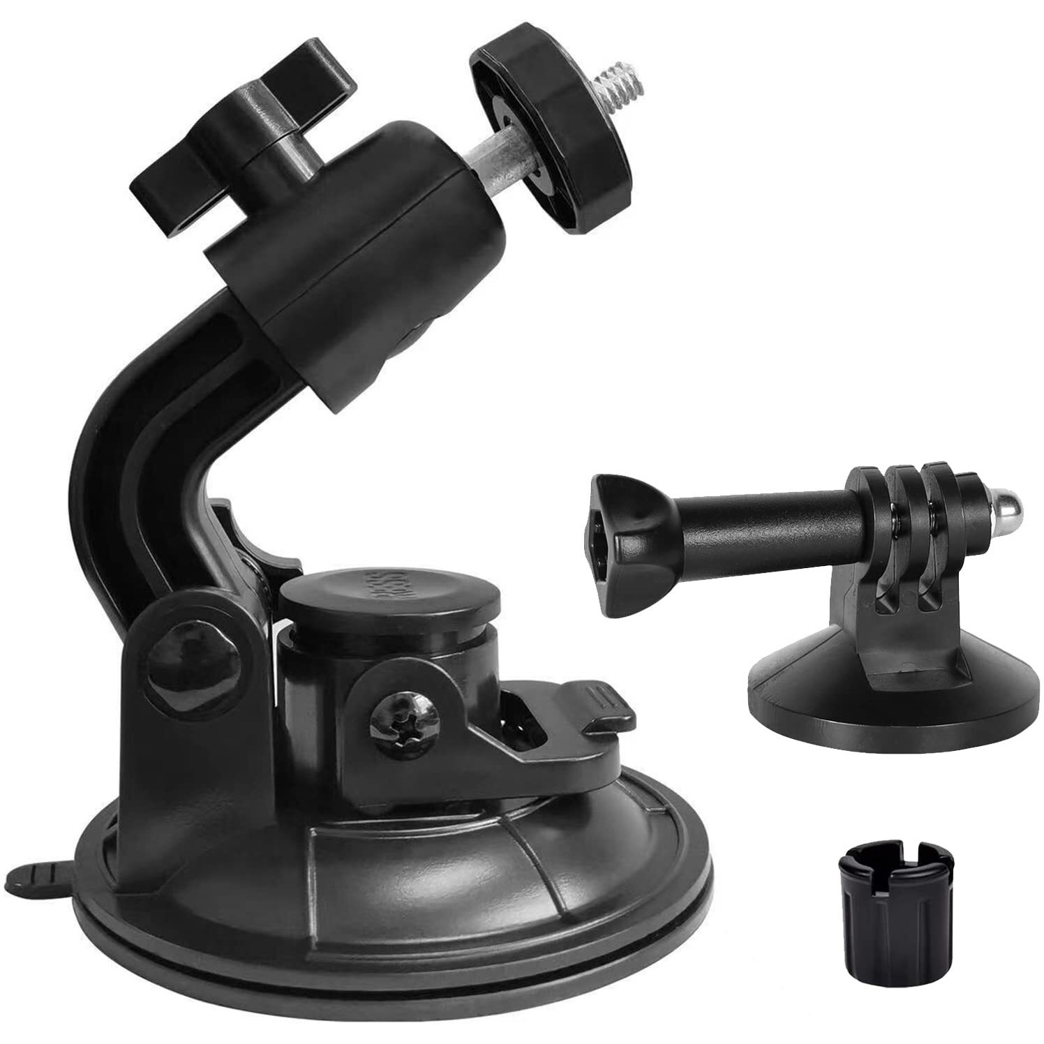 Witi Wall Mount Strong Suction Cup For Security Cameras Action Cameras Dach  1/4 Thread Ball Joint And Tripod Adapter  Compatible With Blink Arlo Ring Gopro  Etc.