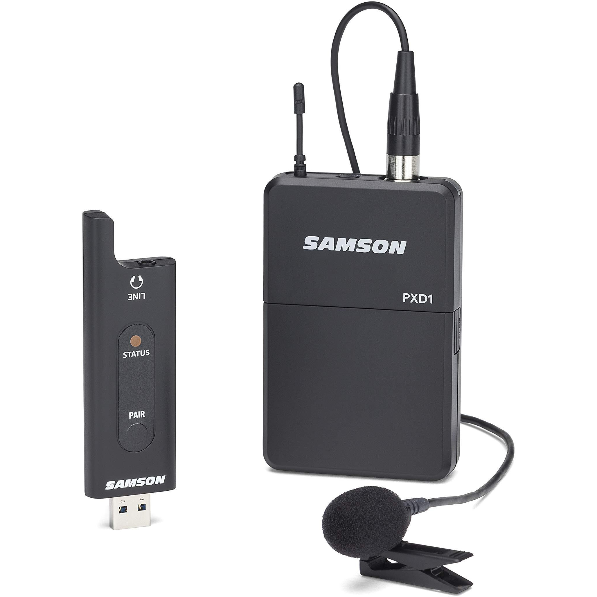 Samson Xpd2 Lavalier Usb Digital Wireless System With Lavalier Microphone And Usb Stick Receiver  Works With Computers And Samson Expedition Portable Pa Systems