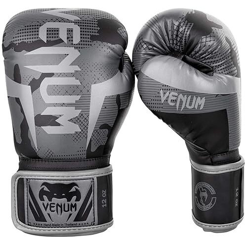 Venum Elite Boxing Gloves - Black/Dark Camo