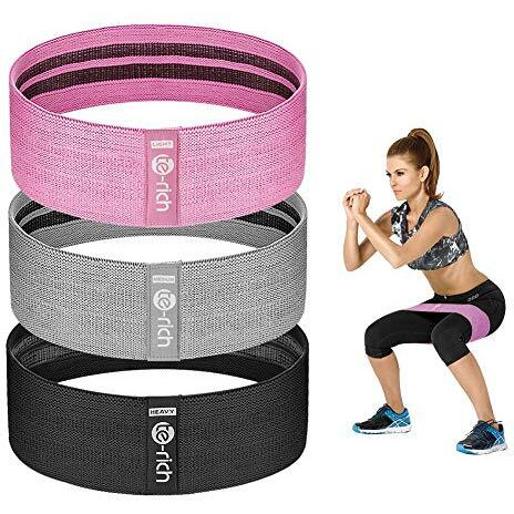 Te-Rich Resistance Bands  Fabric Booty Bands For Women  Cloth Workout Bands Resistance Loop Bands  Non-Slip Thick Squat Bands For Butt  Legs  Thigh  Hip And Glute Exercise