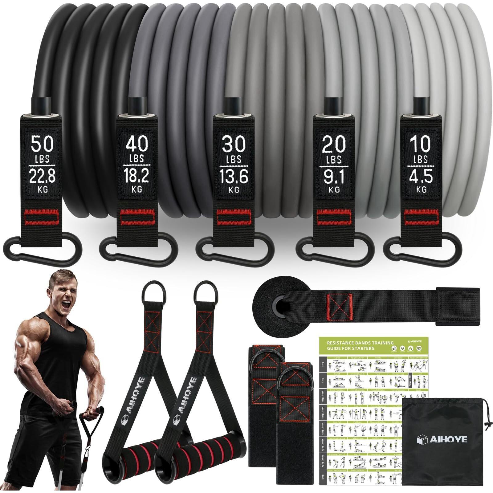Long Resistance Bands For Working Out Men Workout Bands Resistance For Men Heavy Resistance Bands For Physical Therapy Bands Bicep Bands Fitness Bands Resistance Band Set Exercise Band Pull Up Bands