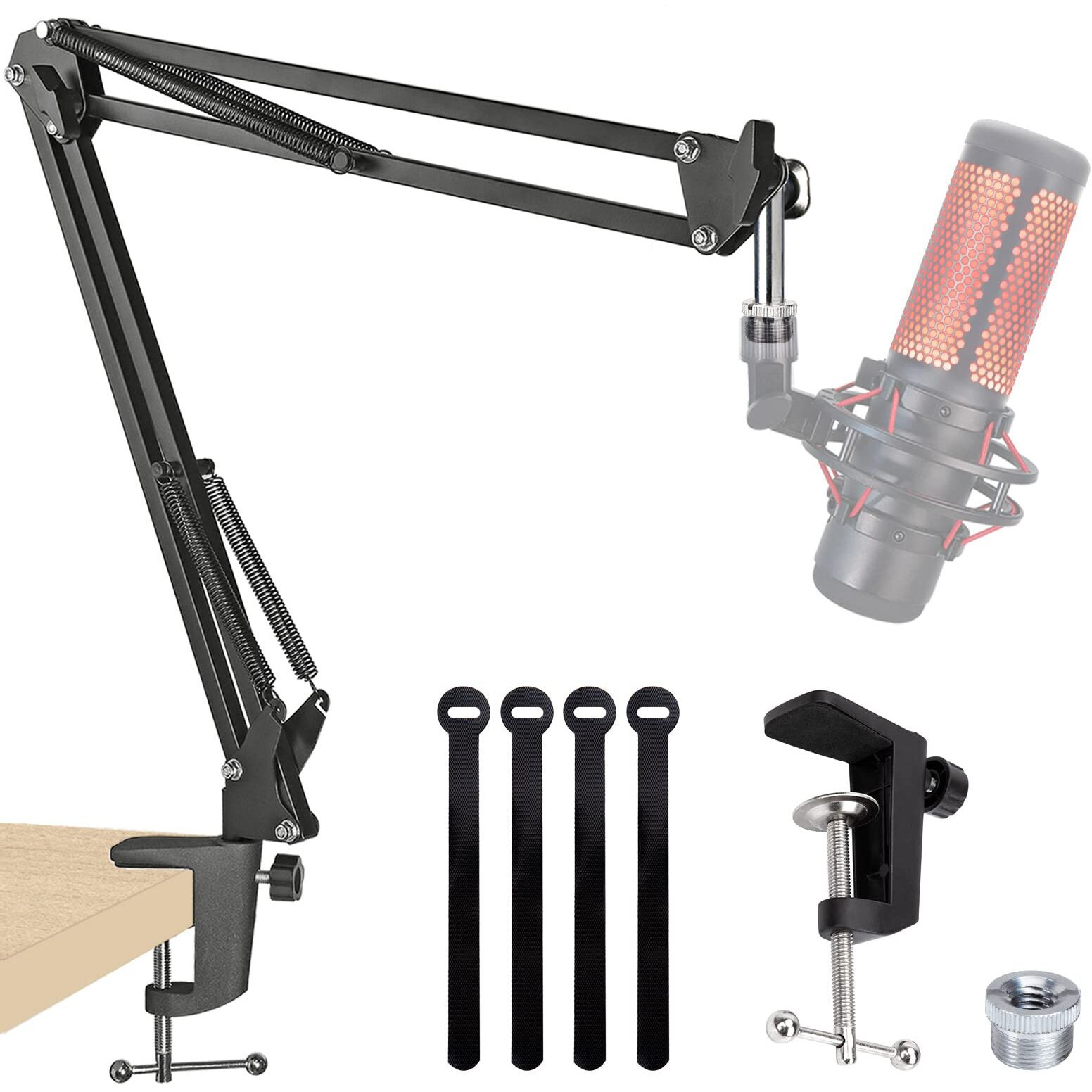 Quadcast Boom Arm Mic Stand  Adjustable Suspension Boom Scissor Arm Stand For Hyperx Quadcast  Quadcast S - Rgb Usb Condenser Microphone By Sunmon