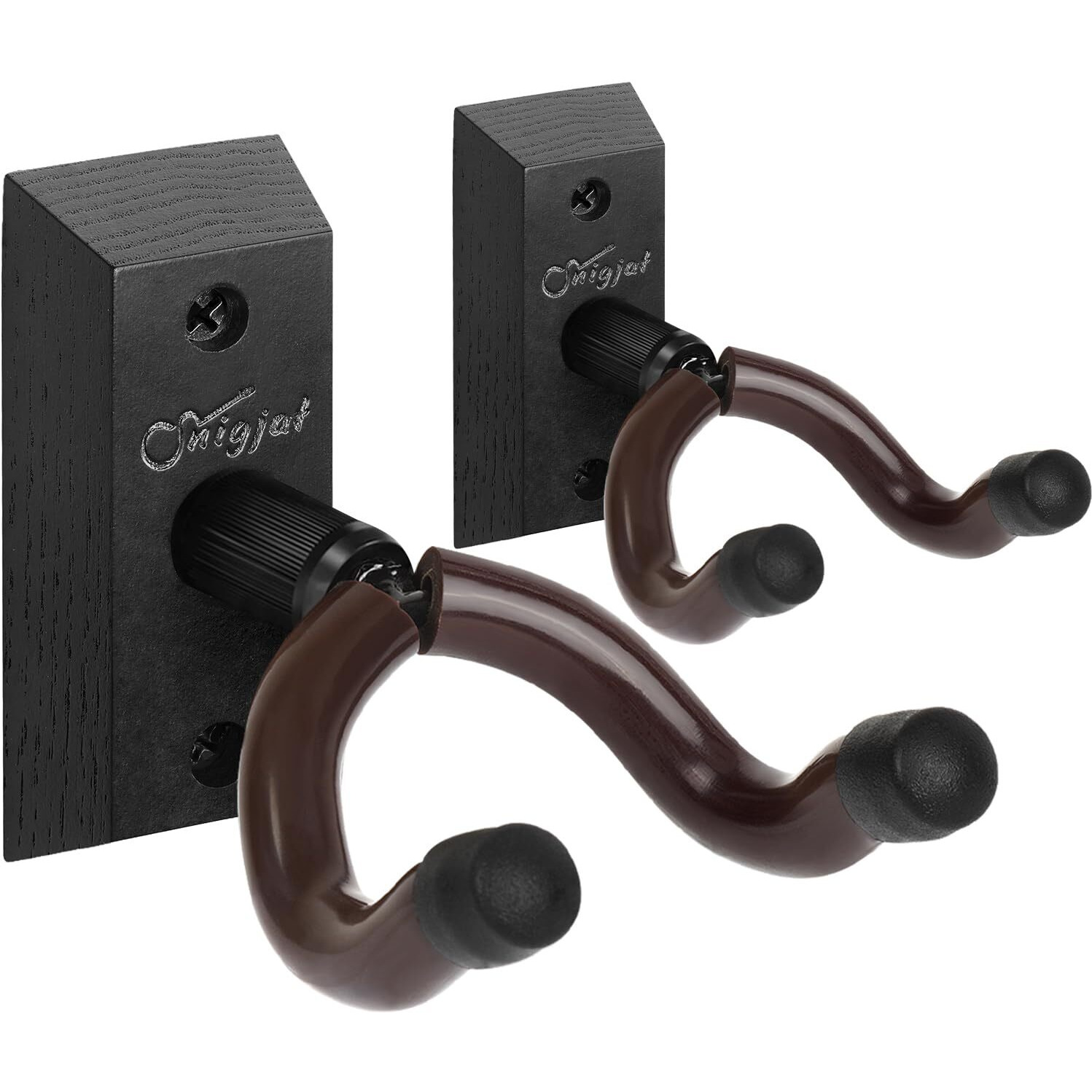 Snigjat Guitar Wall Hanger  2 Pack Guitar Wall Mount  Guitar Hanger Wall Hook Holder Stand  Hardwood Guitar Wall Mount Hangers For Acoustic Guitar  Banjo  Mandolin  Musical Instruments Accessories