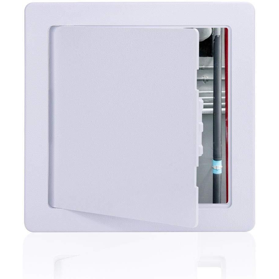 Suteck Plastic Access Panel For Drywall Ceiling 8 X 8 Inch Reinforced Plumbing Wall Access Doors Removable Hinged White