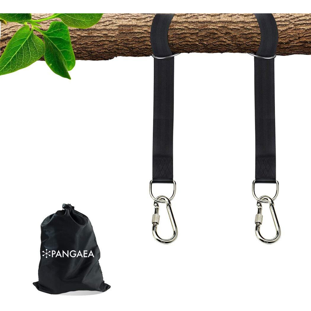 Tree Swing Hanging Straps Kit  Heavy Duty Holds 2200Lbs 5Ft Extra Long  With Safer Lock Snap Carabiners & Carry Pouch Bag