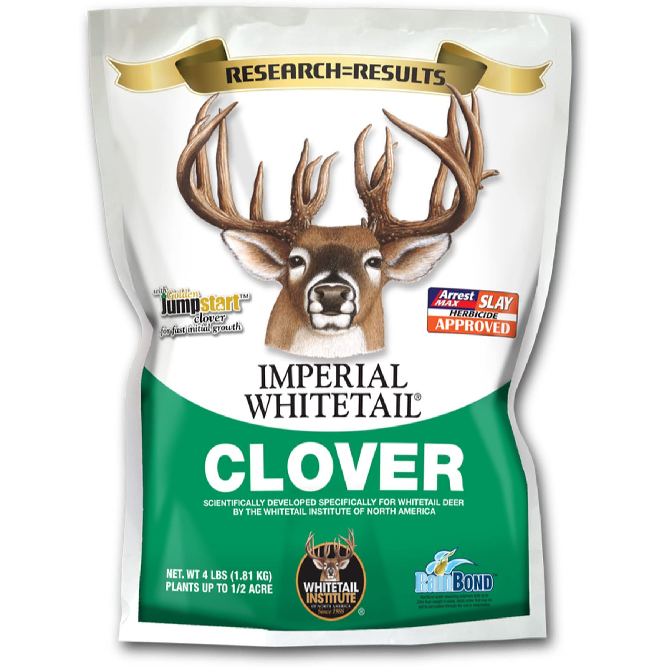 Whitetail Institute Imperial Clover Food Plot Seed (Spring And Fall Planting)  4-Pound (1/2 Acre)