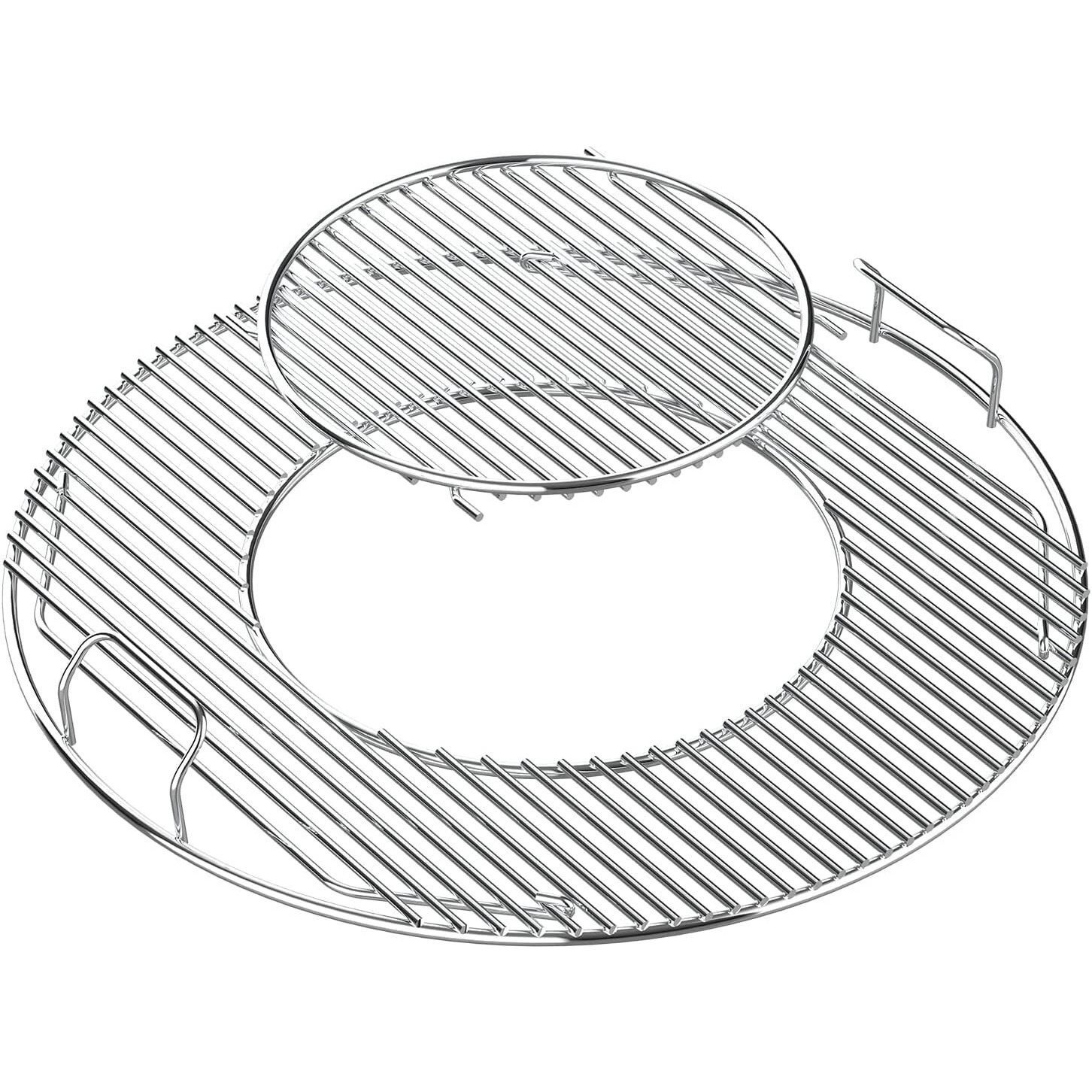 Qulimetal Sus304 Grill Grate For Weber 8835  22.5 Inch Weber Charcoal Kettle  One-Touch Silver  Bar-B-Kettle  Master-Touch  Performer And Premium Charcoal Grills  21.5"" Gourmet Bbq System Grill Grates
