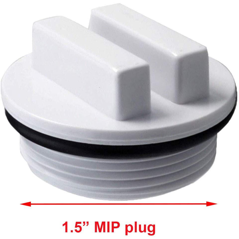 Atie 1.5"" Threaded Pool Spa Return Line Winterizing Plug & Pool Filter Drain Plug Sp1022C With O-Ring For Winterizing Pools During Winter Season And For Most Hayward Pentair Pool Filters (6 Pack)
