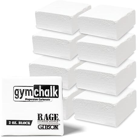 Rage Fitness Premium Gym Chalk  Pure Magnesium Carbonate Chalk For Excellent Grip  Weightlifting  Gymnastics  Rock Climbing - Block Chalk 1 Lb