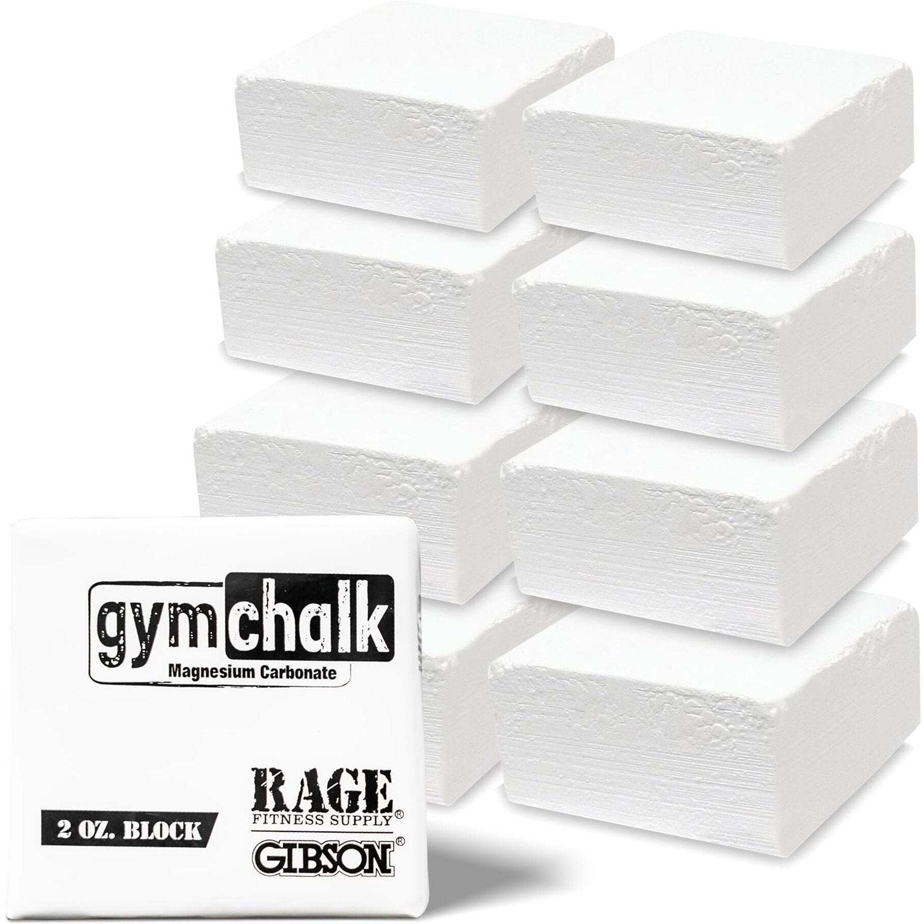 Rage Fitness Premium Gym Chalk  Pure Magnesium Carbonate Chalk For Excellent Grip  Weightlifting  Gymnastics  Rock Climbing - Block Chalk 1 Lb