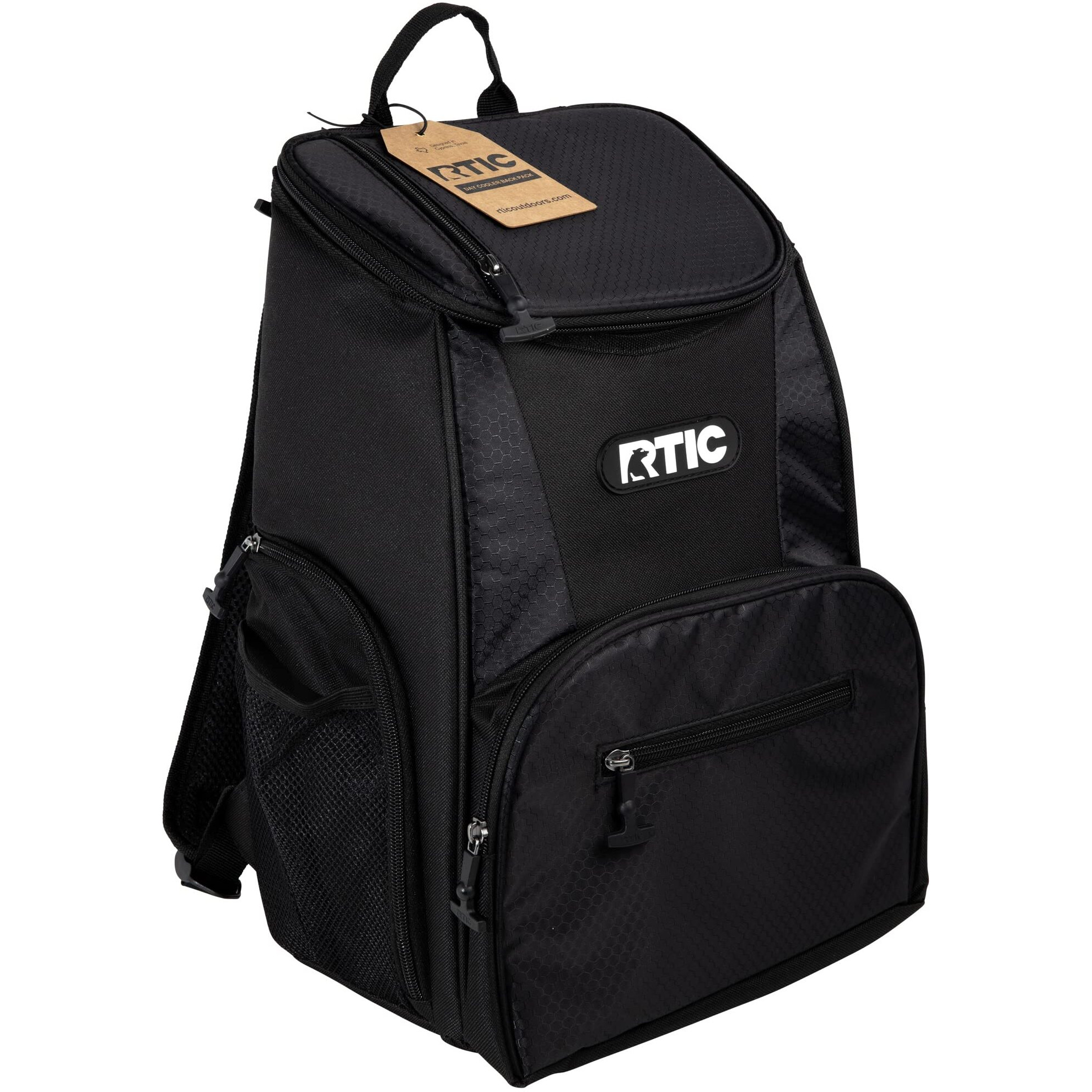 Rtic Lightweight Backpack Cooler  Black  15 Can  Portable Insulated Bag  For Men & Women  Great For Day Trips  Picnics  Camping  Hiking  Beach  Or Park