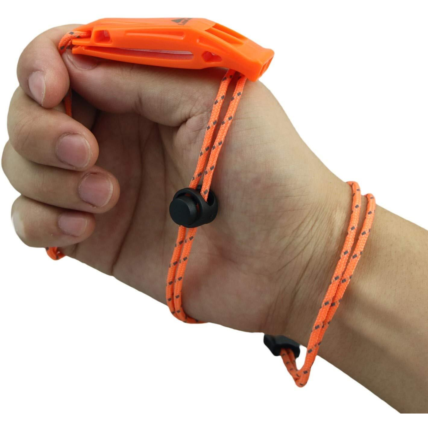 Luxogear Emergency Whistles With Lanyard Safety Whistle Survival Shrill Loud Blast For Kayak Life Vest Jacket Boating Fishing Boat Camping Hiking Hunting Rescue Signaling Kids Lifeguard Plastic 2 Pack
