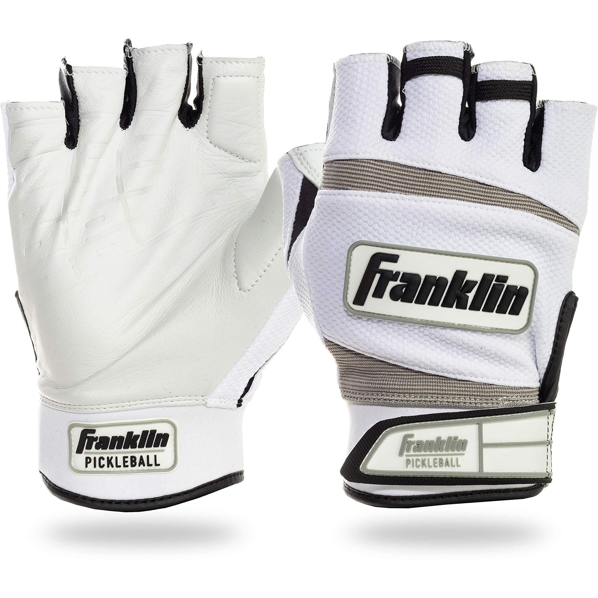 Franklin Sports Pickleball Gloves - Men's + Women's Adult Size Pickleball Gloves - Right Hand Glove For Pickleball + Racquetball - Pickleball Gear + Accessories - Righty - White - Adult Small