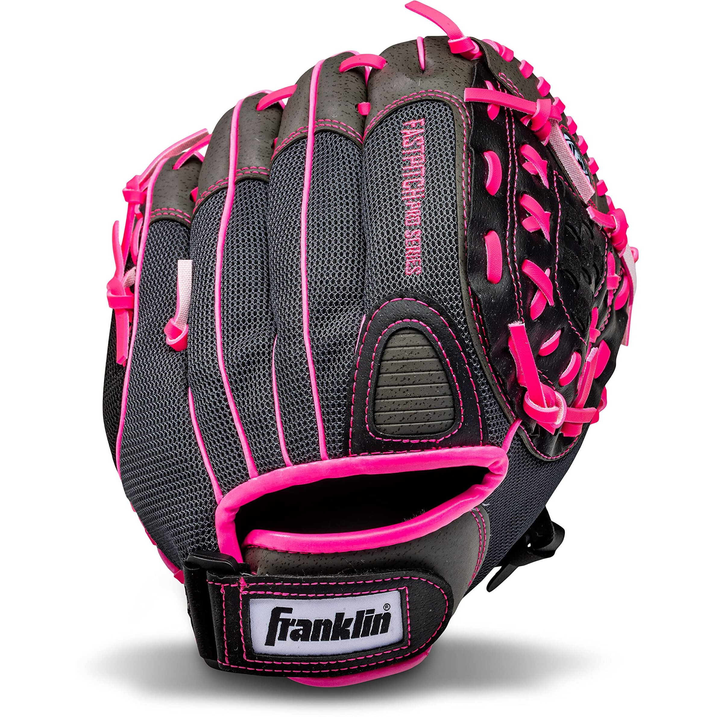 Franklin Sports Softball Glove - Left And Right Handed Softball Windmill Fastpitch Pro Series Adult And Youth Fielding Glove - 12 Inch Right Hand Throw - Pink
