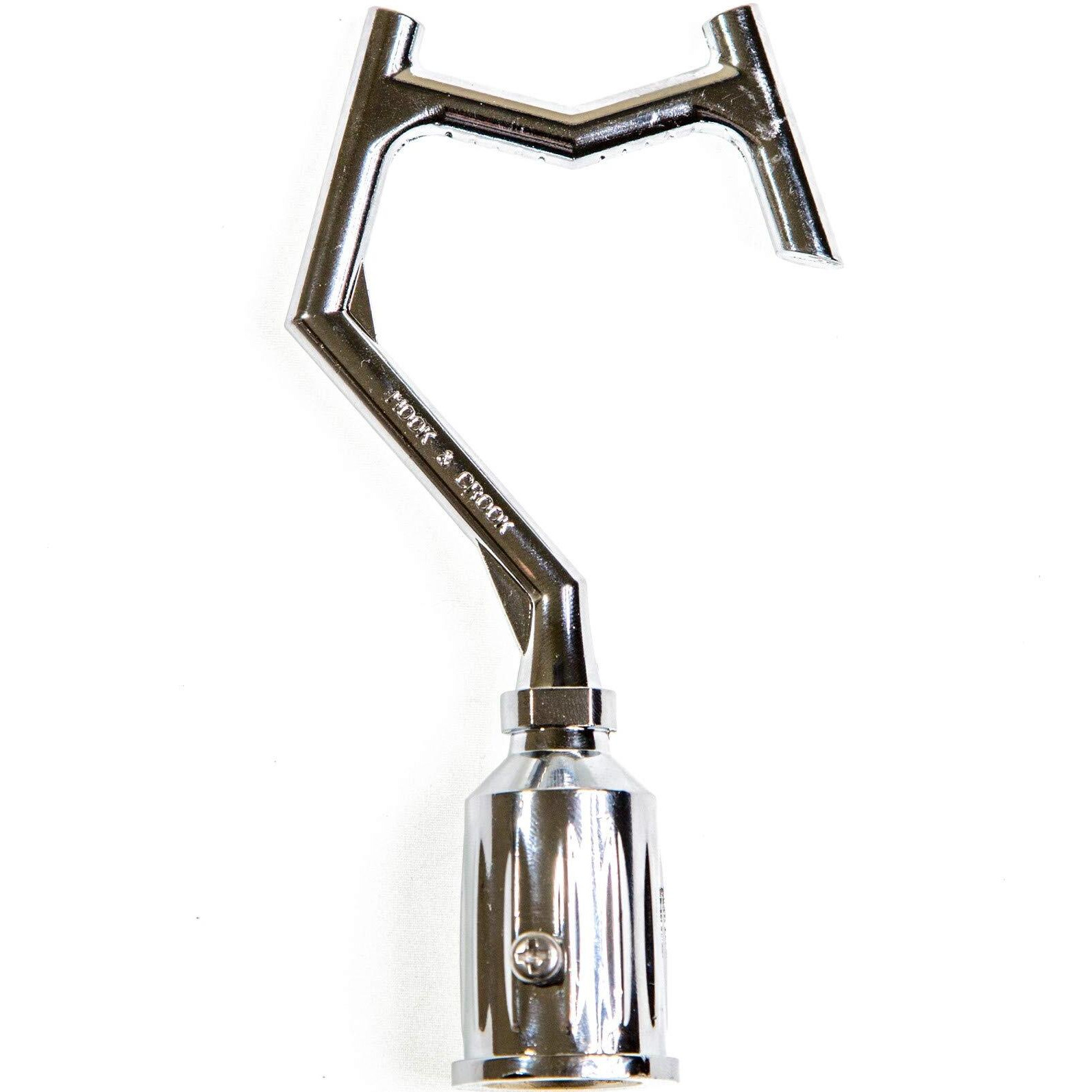 Docazoo Docapole Big-Reach Pole Hook Attachment For Extension Pole | Telescopic Pole Hook For Hanging Lights | Christmas Lights Hanging Pole | Retrieval Hook | Boat Hook (Pole Not Included)