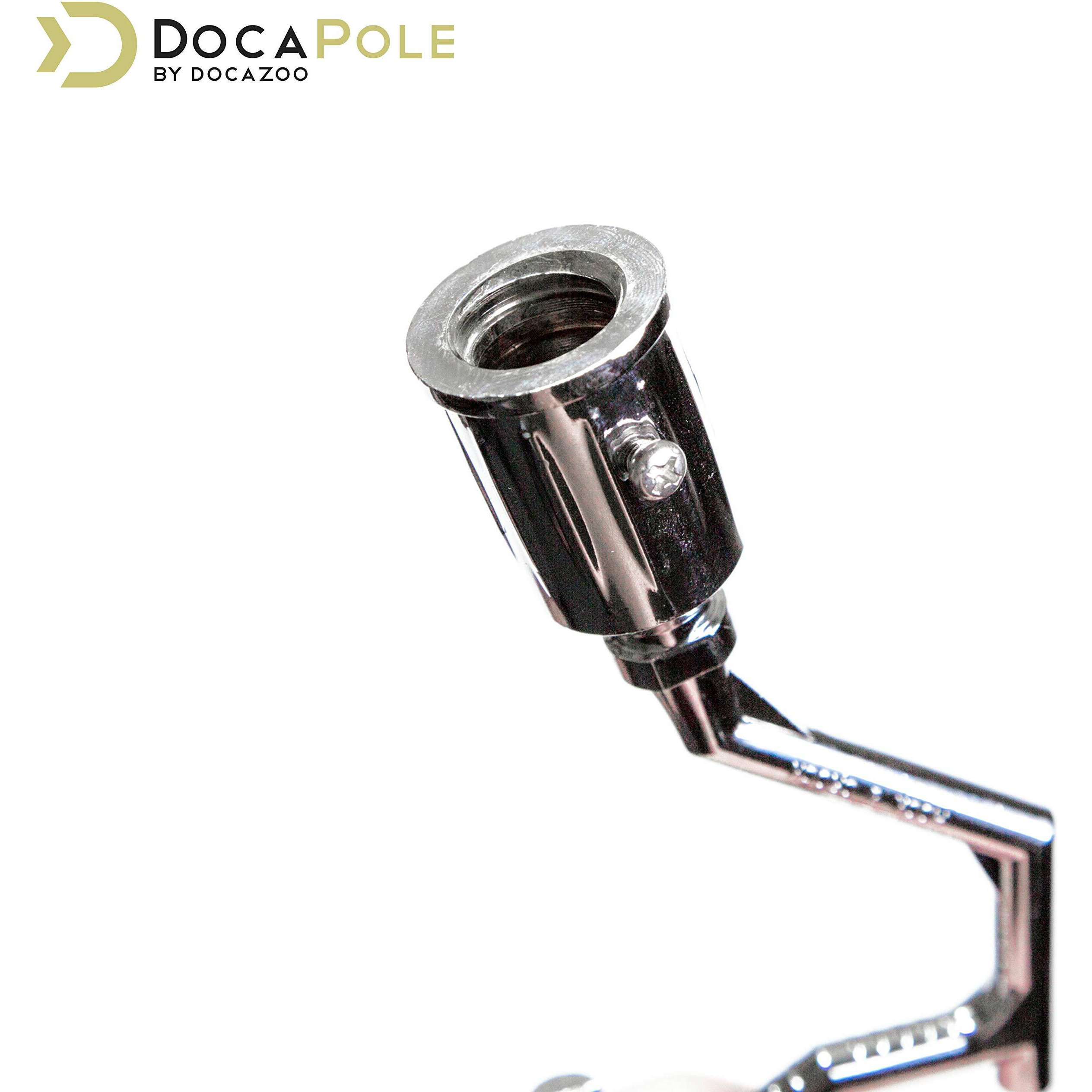 Docazoo Docapole Big-Reach Pole Hook Attachment For Extension Pole | Telescopic Pole Hook For Hanging Lights | Christmas Lights Hanging Pole | Retrieval Hook | Boat Hook (Pole Not Included)