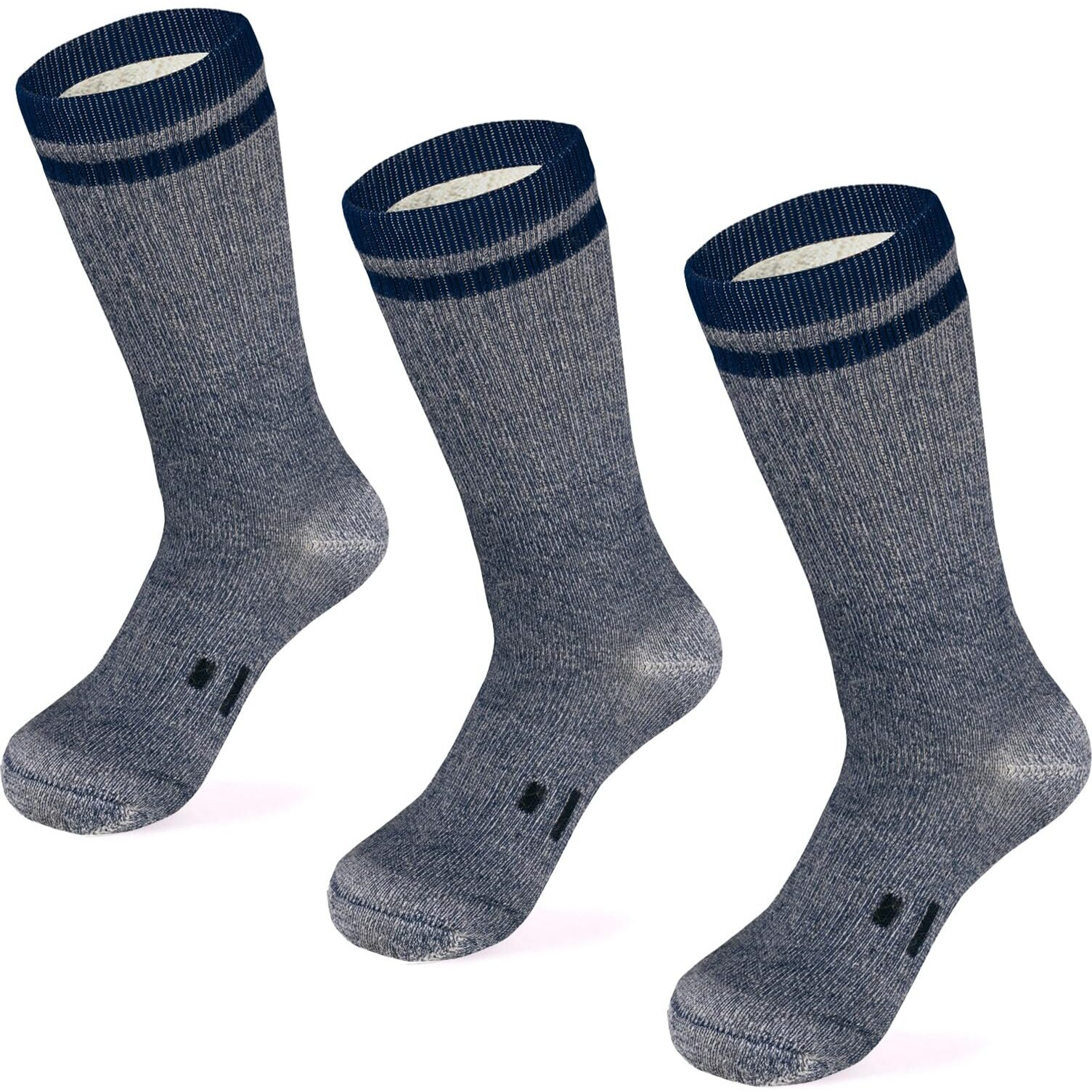 Merino Wool Hiking Socks For Men N Women - 3 Pairs