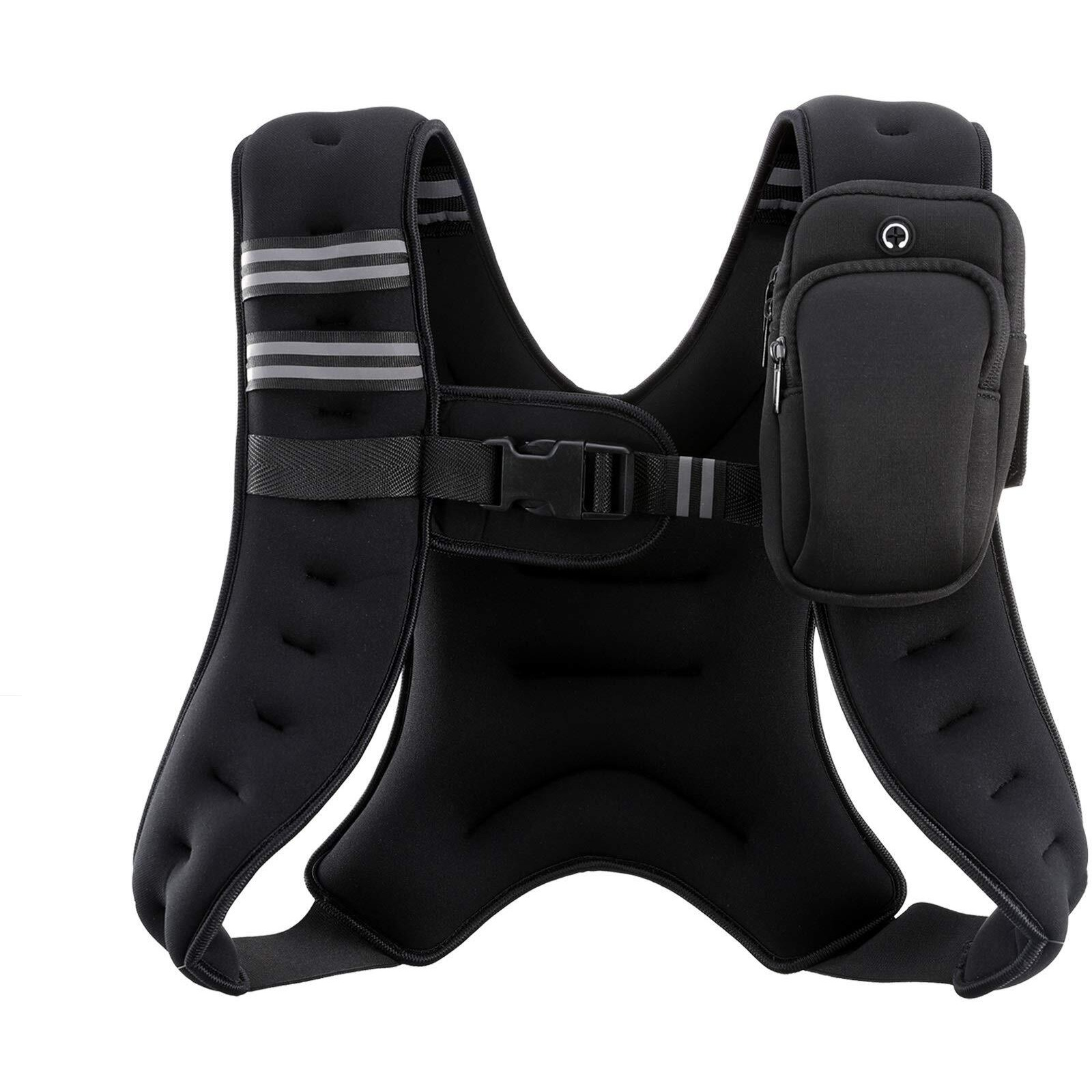 Zelus Weighted Vest 12Lb Weight Vest With Reflective Stripe For Workout  Strength Training  Running  Fitness  Muscle Building  Weight Loss  Weightlifting