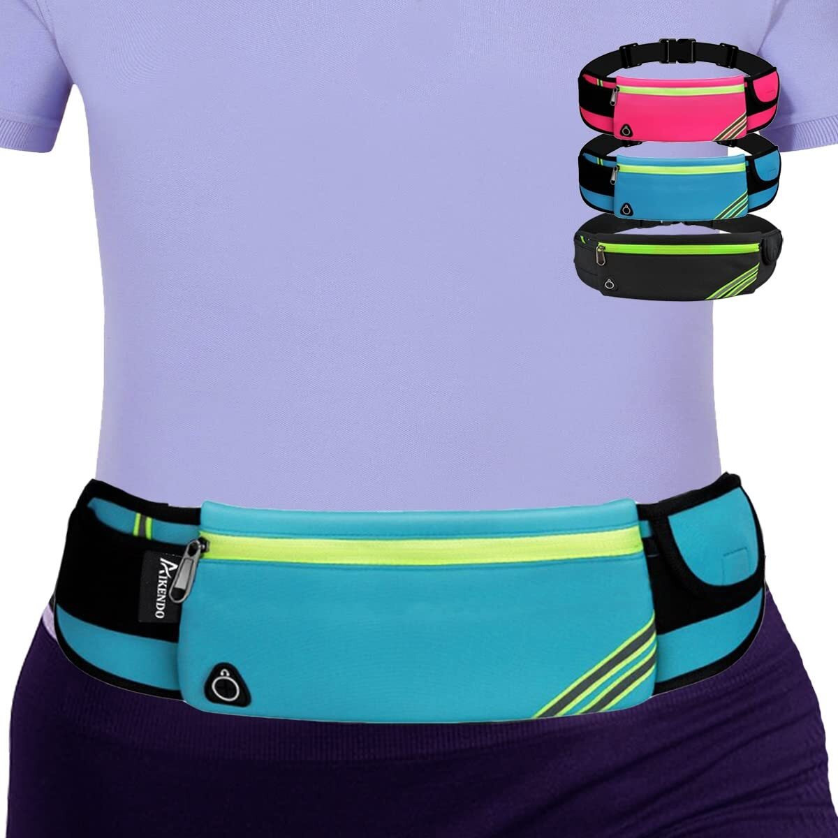 Running Belt Waist Pack Bag Workout Gear Gym Fitness Fanny Pack For Phone Cell Phone Holder For Running Jogging Pocket Belt For Women & Men Running Accessories(Blue)