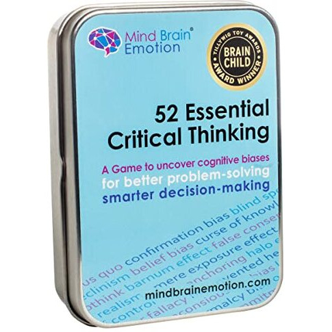 52 Essential Critical Thinking Flash Cards For Problem Solving & Decision Making  Smart Games To Detect Cognitive Biases In Speech  Debate  Writing  Media  For Teens & Adults - By Harvard Educator