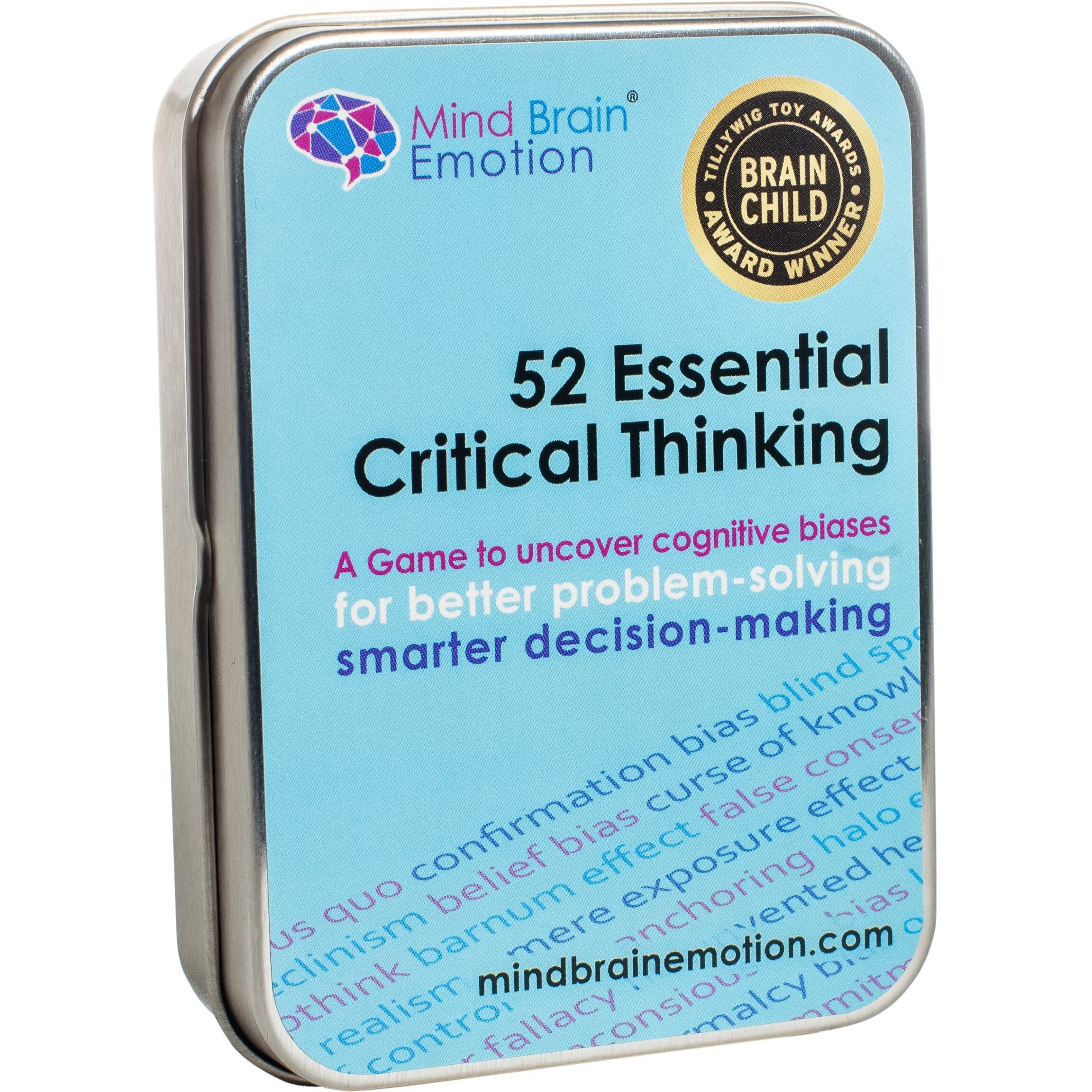 52 Essential Critical Thinking Flash Cards For Problem Solving & Decision Making  Smart Games To Detect Cognitive Biases In Speech  Debate  Writing  Media  For Teens & Adults - By Harvard Educator