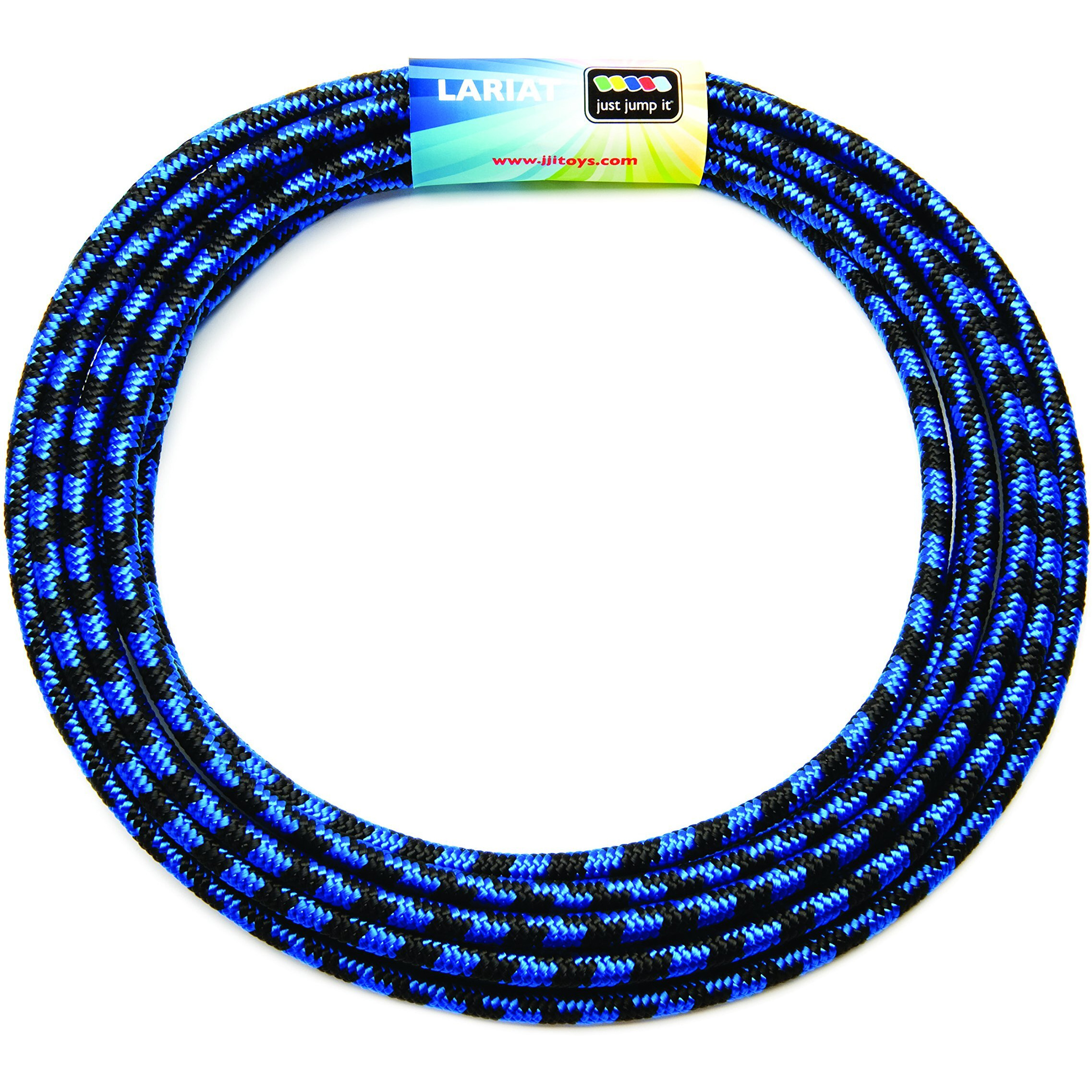 Just Jump It Lil Lariat Junior Lasso Rope - Pre-Tied 20' Kids Cowboy Rope - Blue And Black