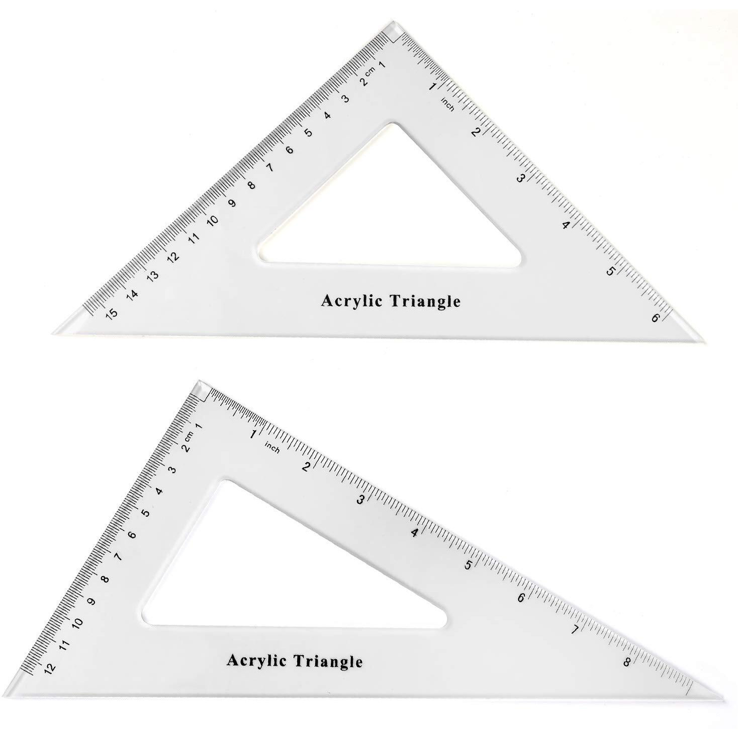 Coopay Large Triangle Ruler Set Square  30/60 And 45/90 Degrees  Triangle Hollow
