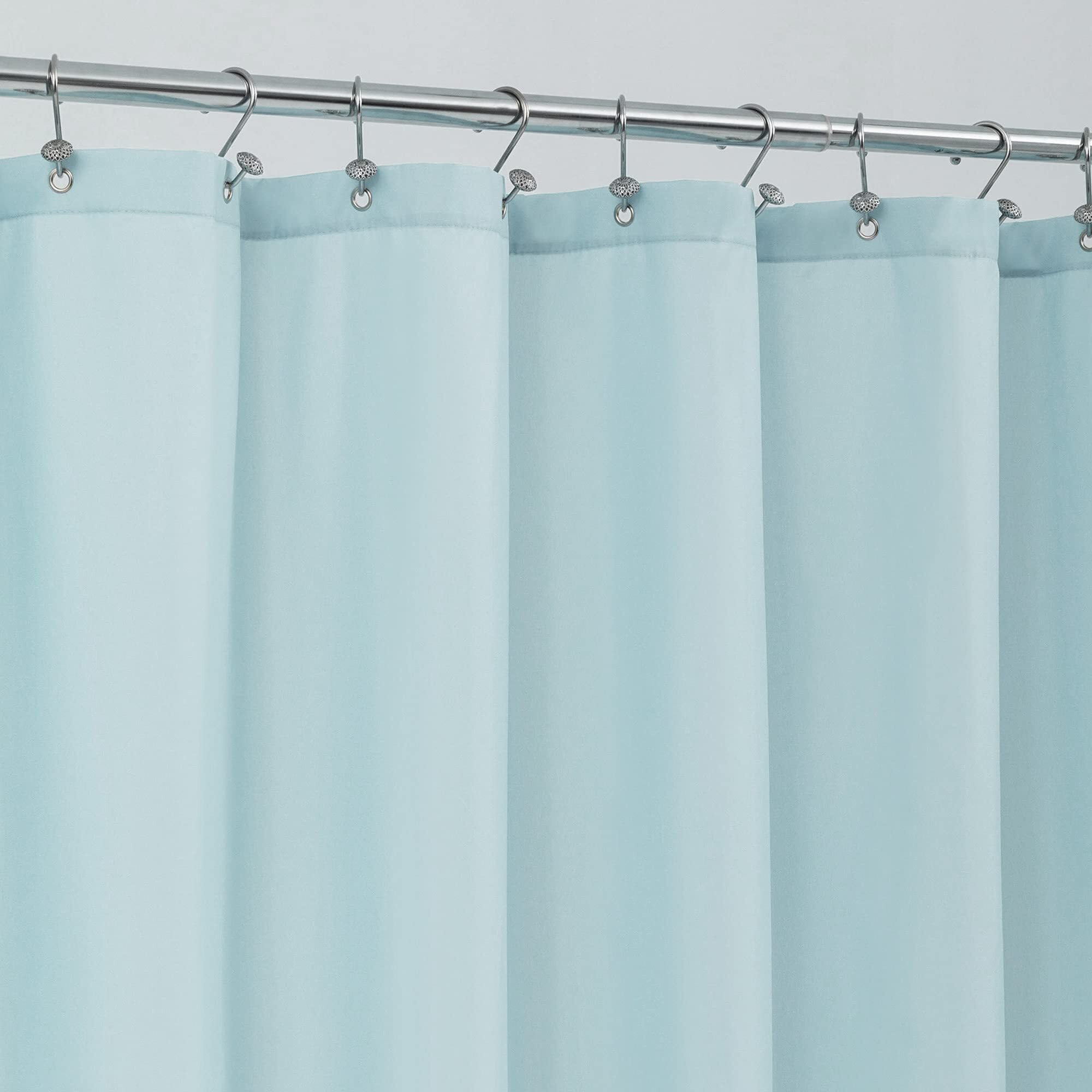 Alyvia Spring Long Fabric Shower Curtain Liner Waterproof - 72"" X 78""  Soft & Lightweight Long Shower Curtain With 3 Magnets  Machine Washable - 72X78  Blue