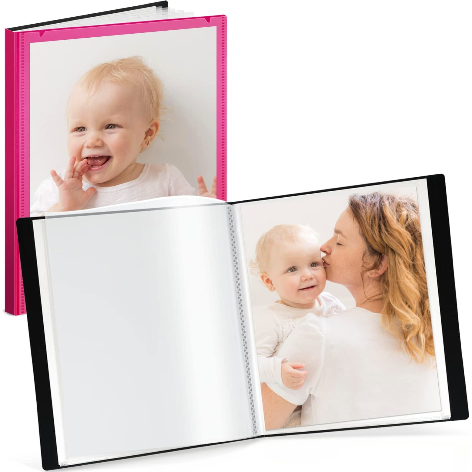 Cranbury 8X10 Customizable Photo Album - (Pink)  Poly 8 X 10 Photo Storage Album  24 Page Protectors Hold 48 Pictures  10X8 Photo Book  Customizable Front Pocket