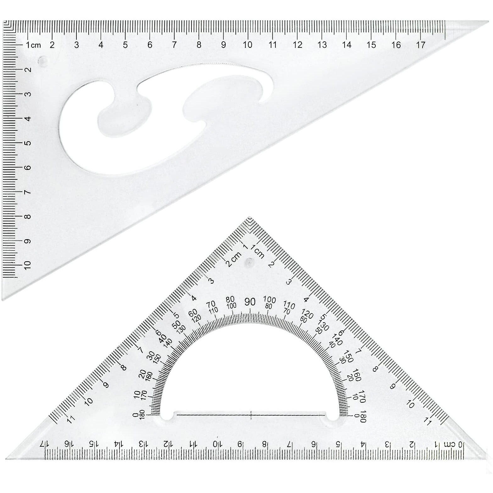 Bronagrand Triangle Ruler Square Set  30/60 And 45/90 Degrees  Set Of 2