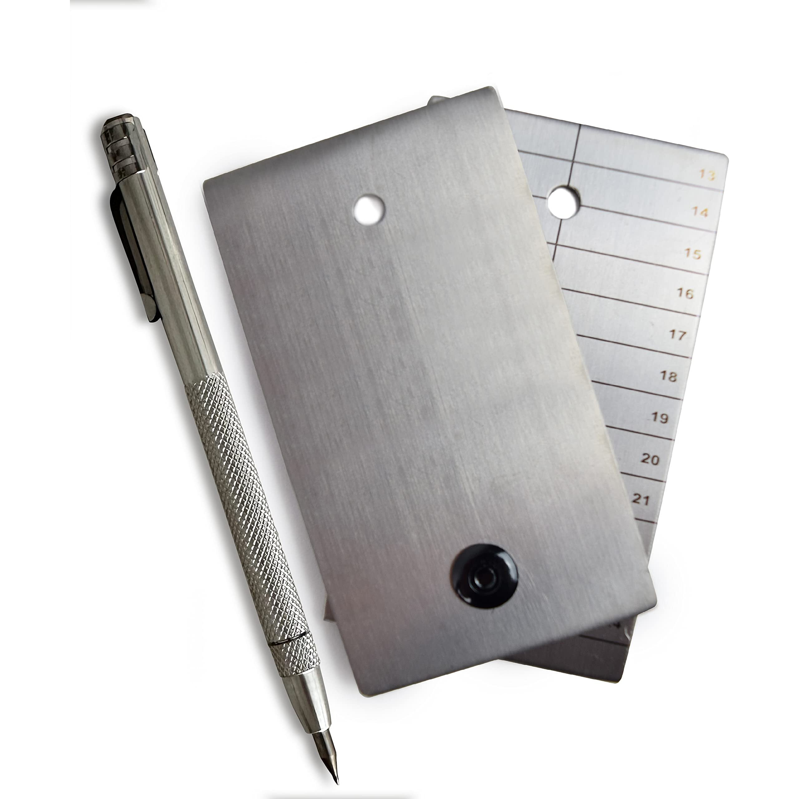 Coldti - Titanium Bitcoin Cryptocurrency Seed Plates For Extremely Durable Cold Storage (2 Plates W/ 1 Scribe & Anti-Tamper Seals)