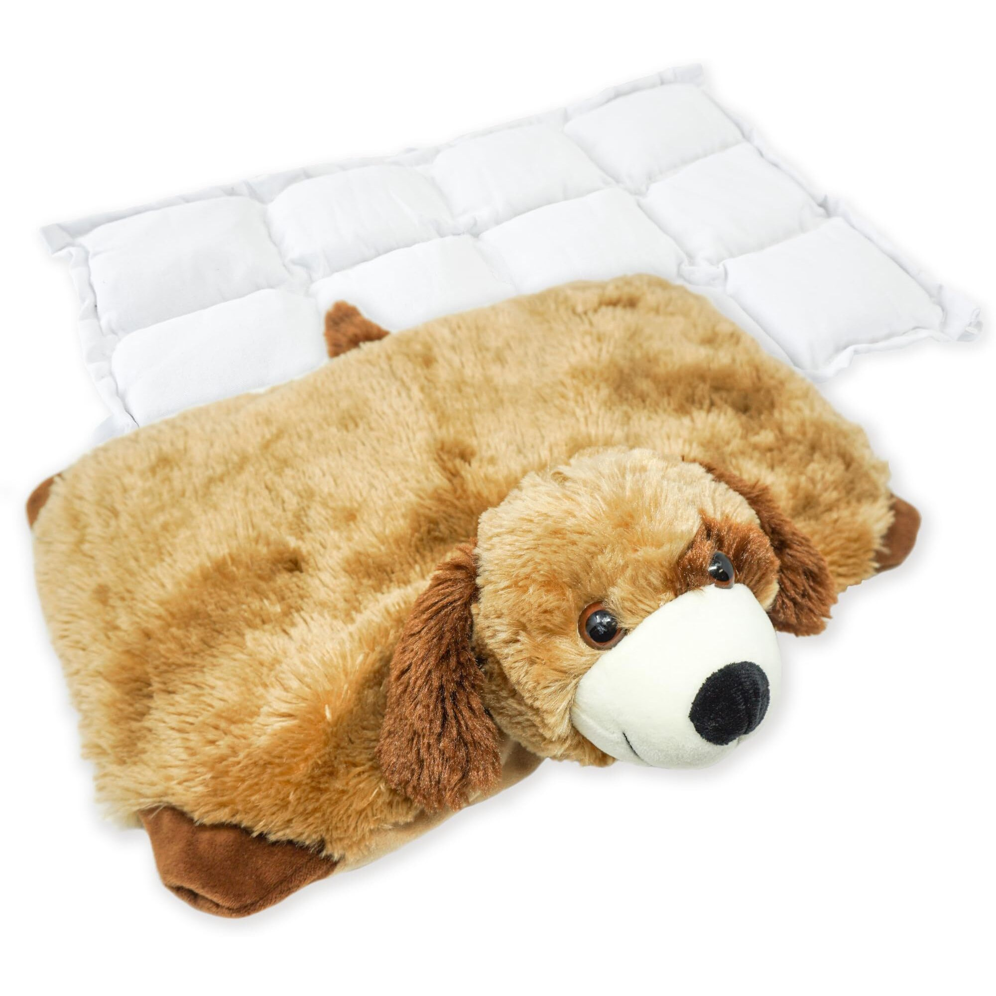 Harkla Weighted Stuffed Animal For Kids And Adults- 5Lb Weighted Lap Pad With Hypoallergenic Glass Beads- Soft And Cuddly Stuffed Animal