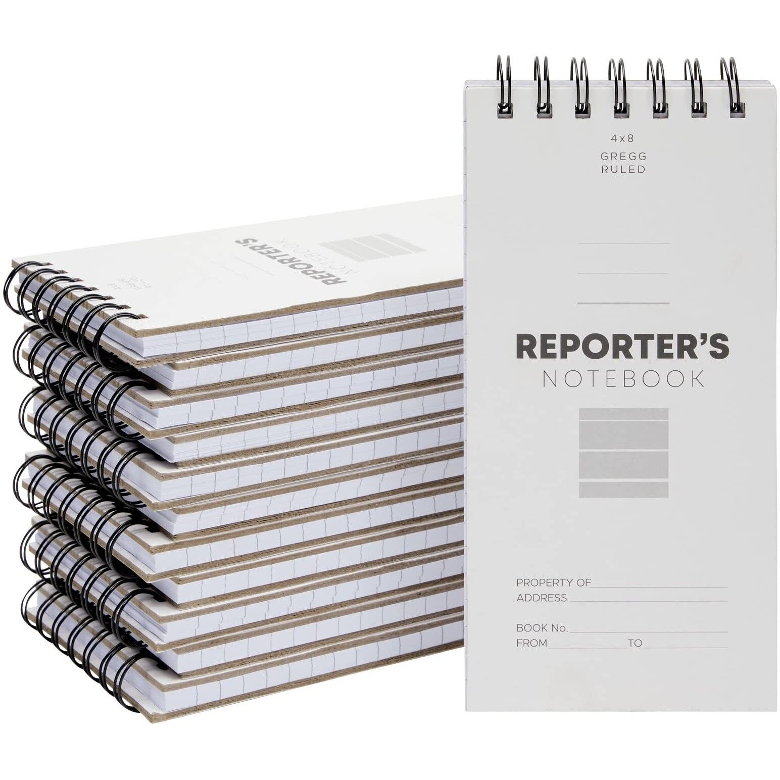 12 Pack Reporters Notebook  Spiral Note Pad For Journalist  Detective (70 Sheets/140 Pages Per Book  4X8 In)