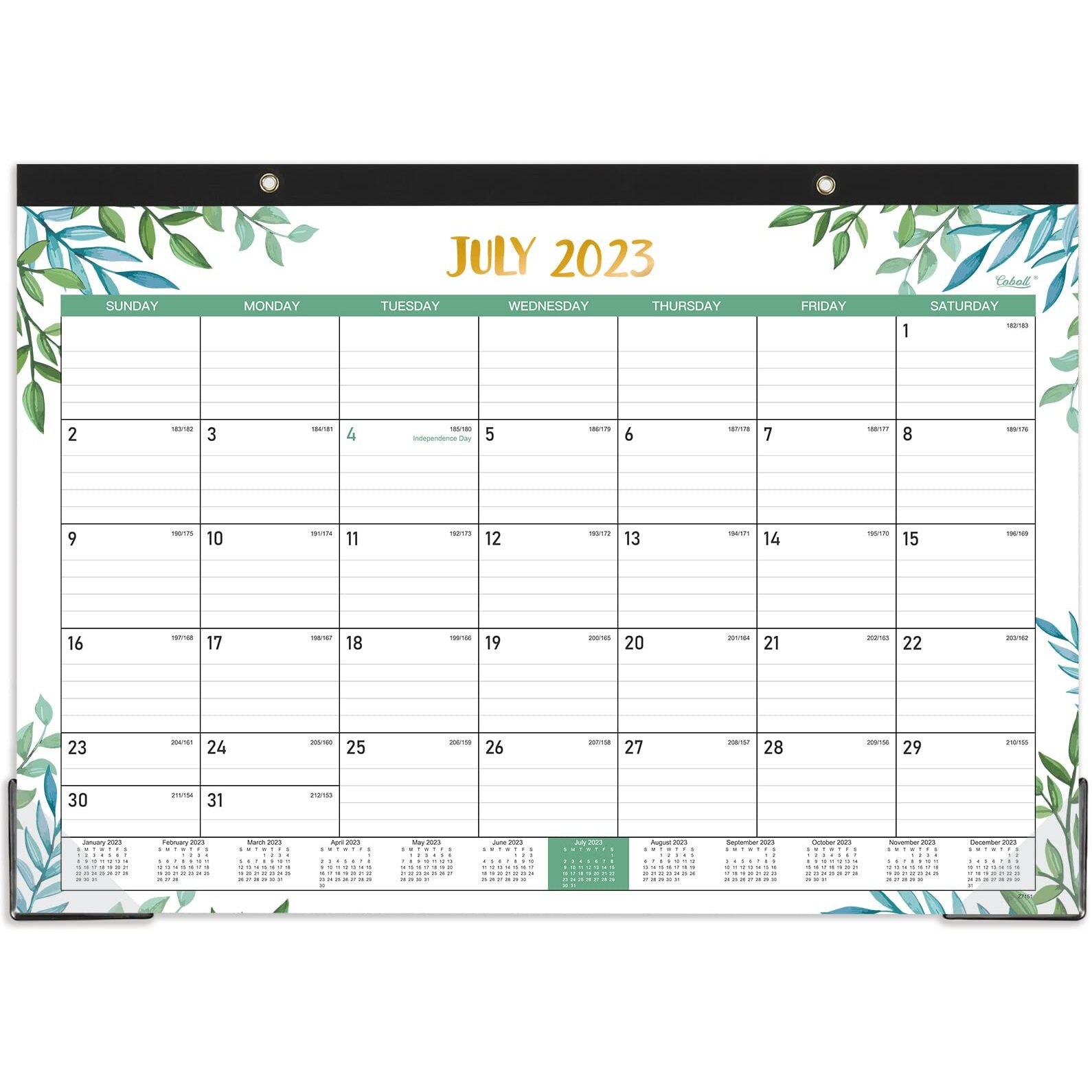2023-2024 Desk Calendar - 18 Months Desk Calendar 2023-2024  12"" X 17""  July 2023 - December 2024  Desk Calendar 2023-2024  Large Ruled Blocks For Planning And Organizing For Home Or Office