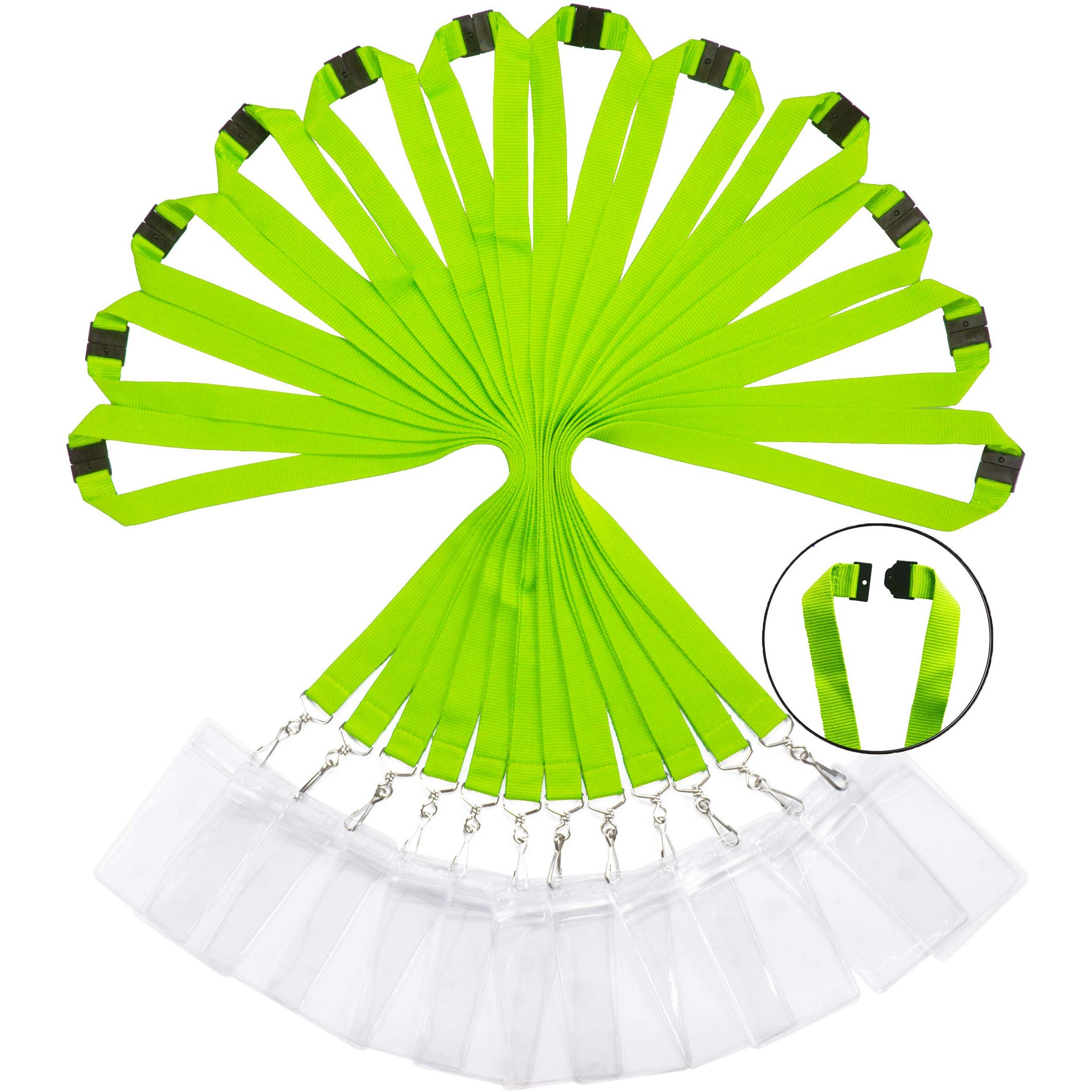 Yoyogo 12 Pack Breakaway Lanyards With Waterproof Id Badge Holder  Cute Colors & Durable Neck Straps For Schools  Office  Cruise (Assorted 6 Colors+Holder  12 Pack)