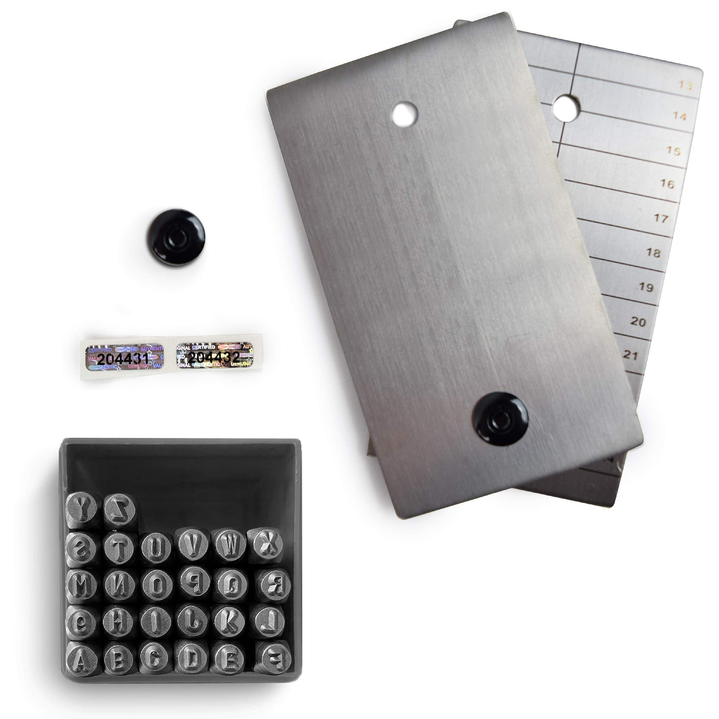 Coldti - Titanium Bitcoin Cryptocurrency Seed Plates For Extremely Durable Cold Storage (2 Plates W/ 1 Punch Set & Anti-Tamper Seals) (Alphabetic Punch Set)