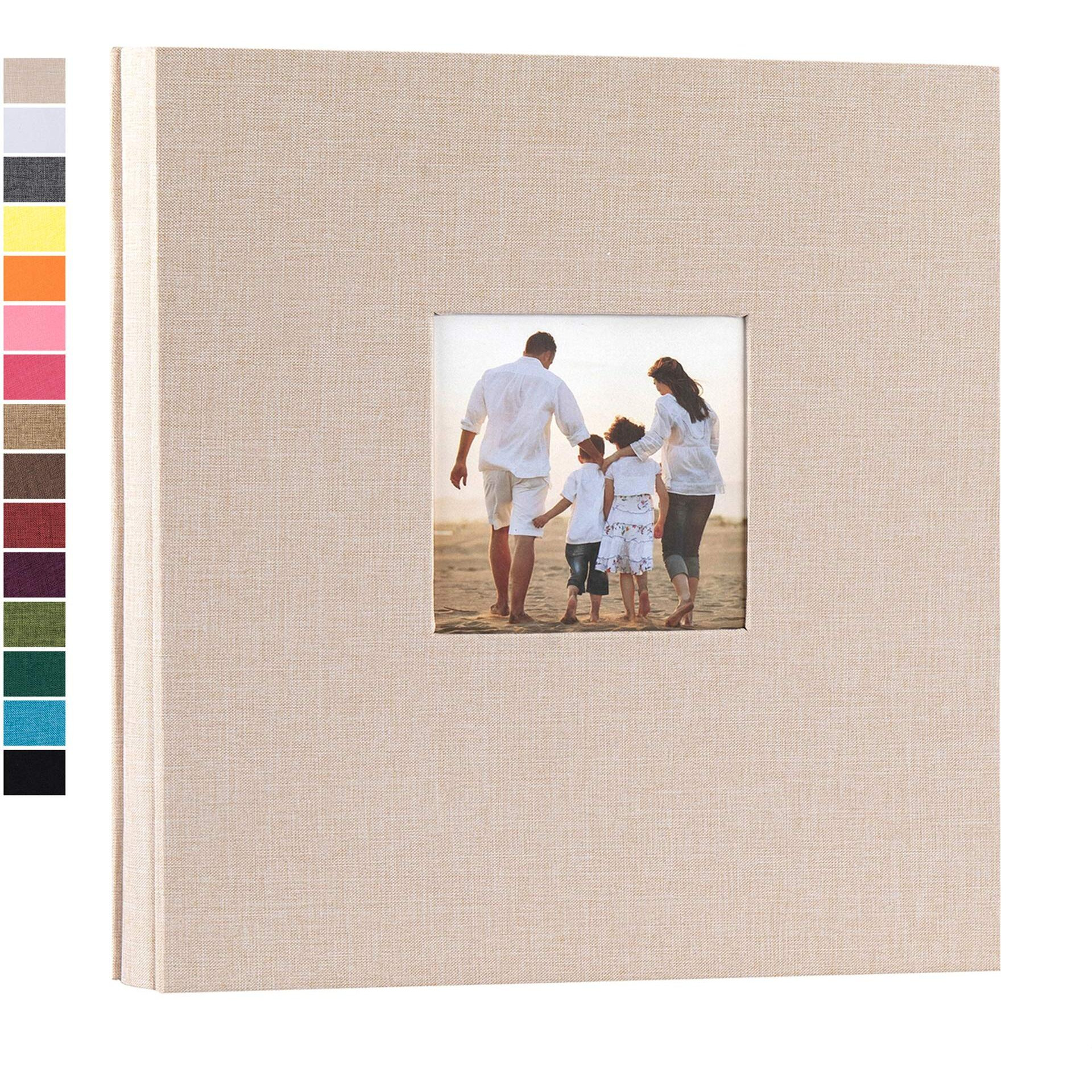 Potricher Linen Hardcover Photo Album 4X6 1000 Photos Large Capacity For Family Wedding Anniversary Baby Vacation (Beige  1000 Pockets)